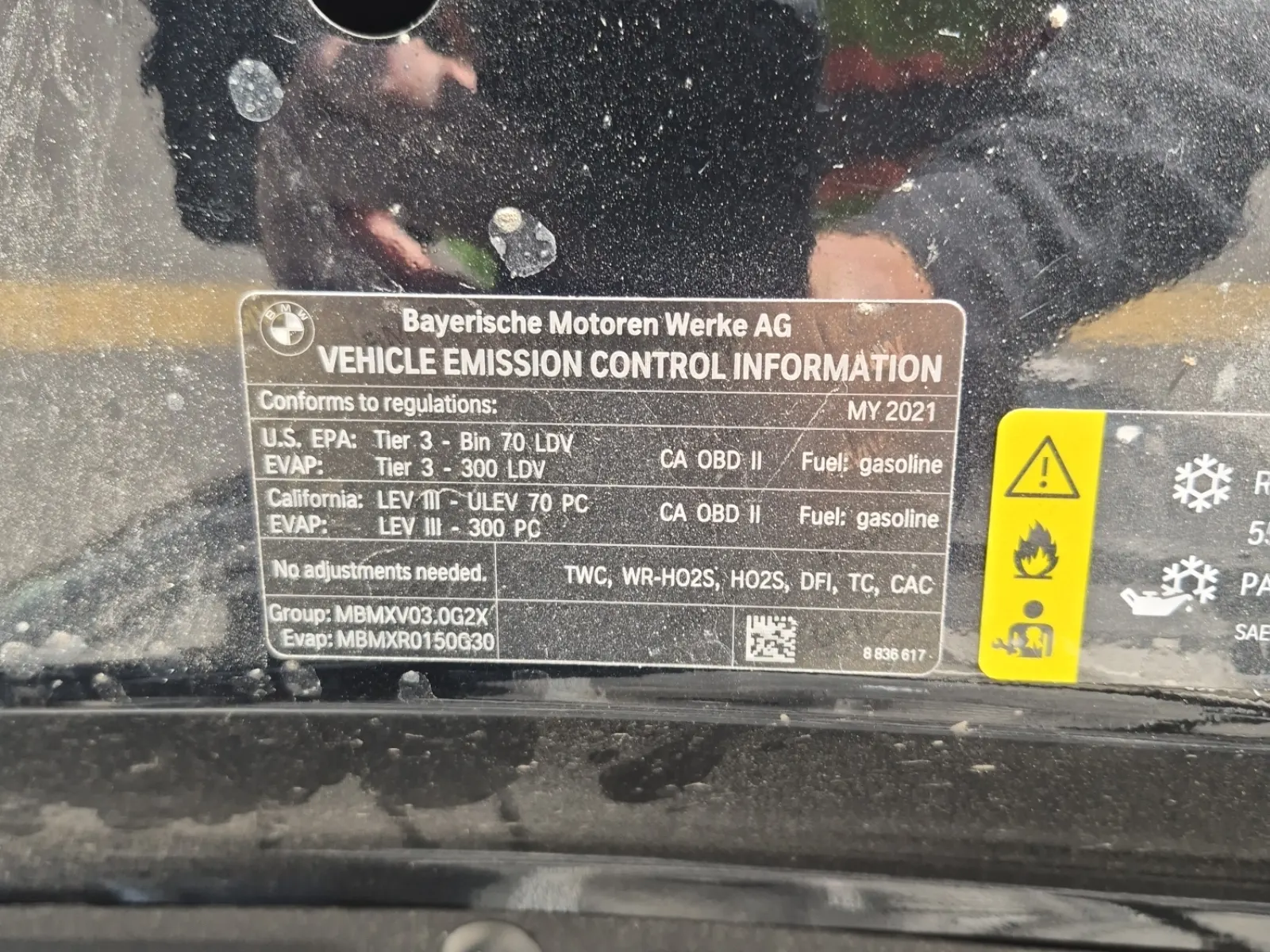 Emission Sticker Photo