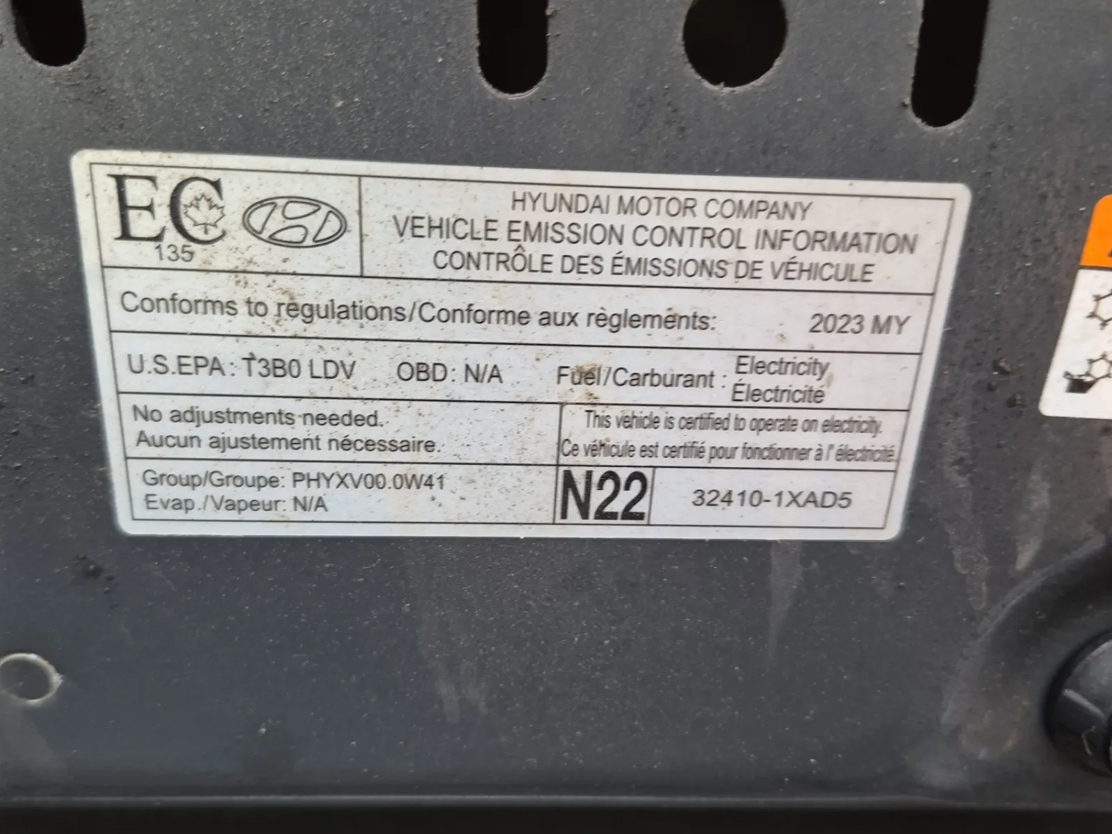 Emission Sticker Photo