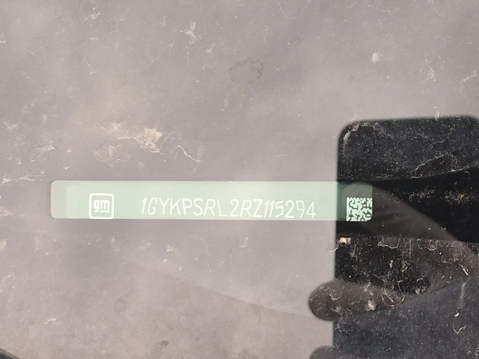Dash VIN Plate Photo