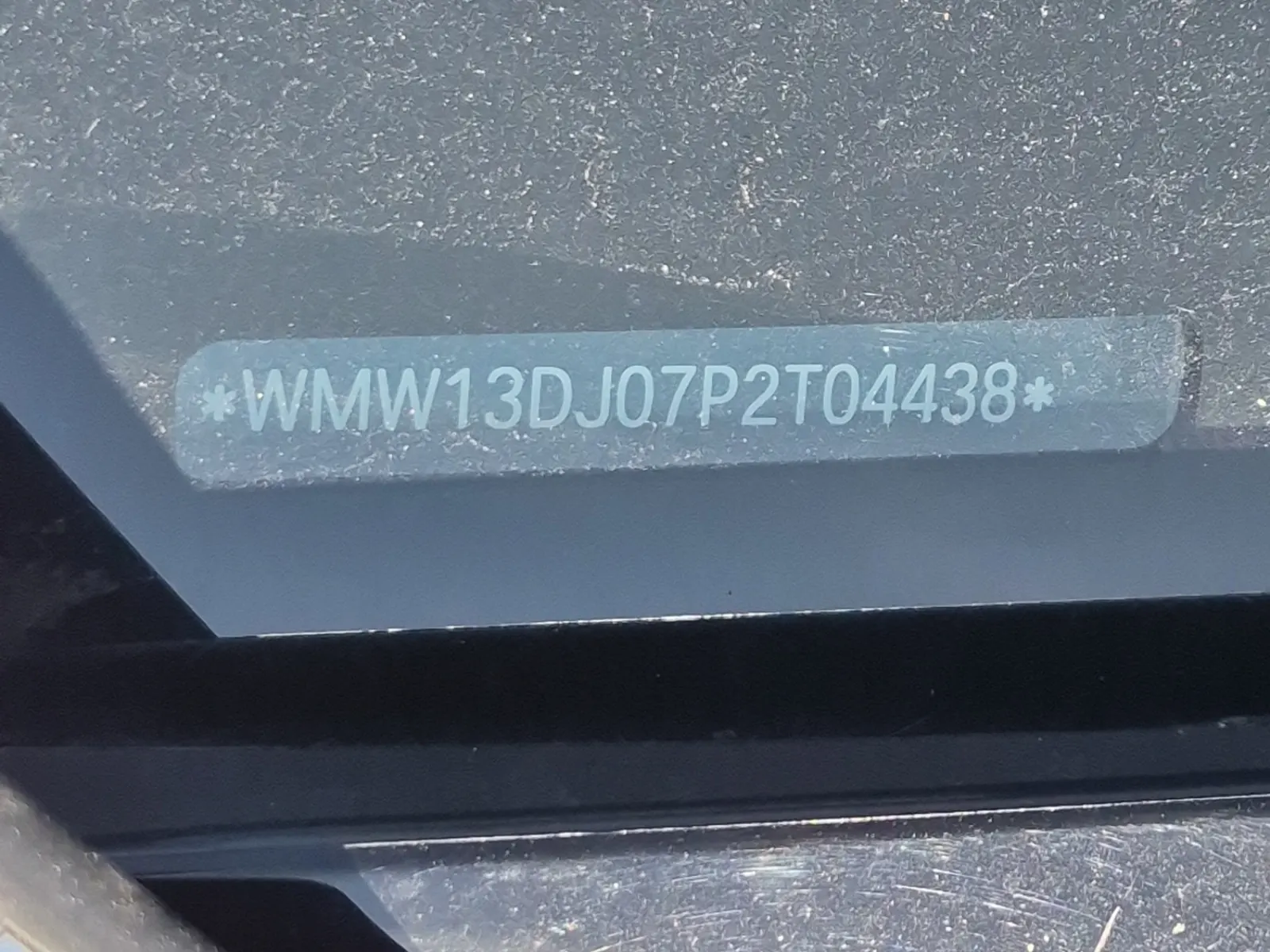 Dash VIN Plate Photo
