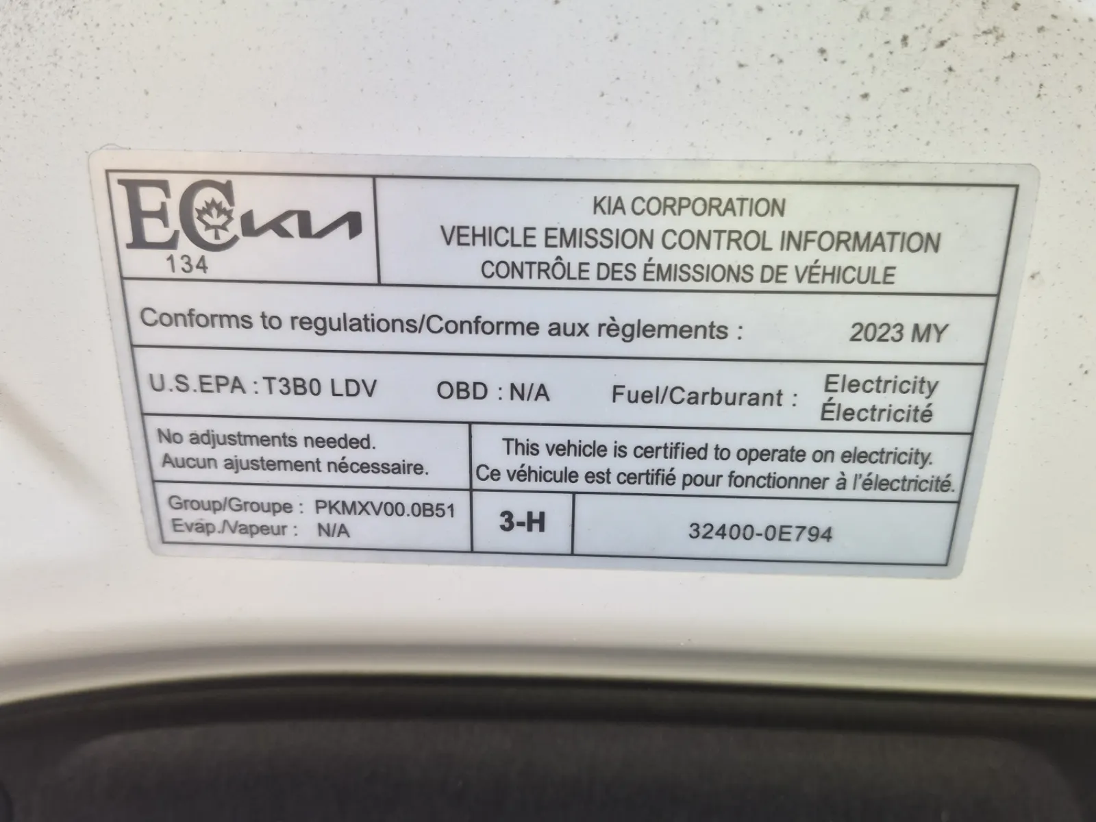 Emission Sticker Photo