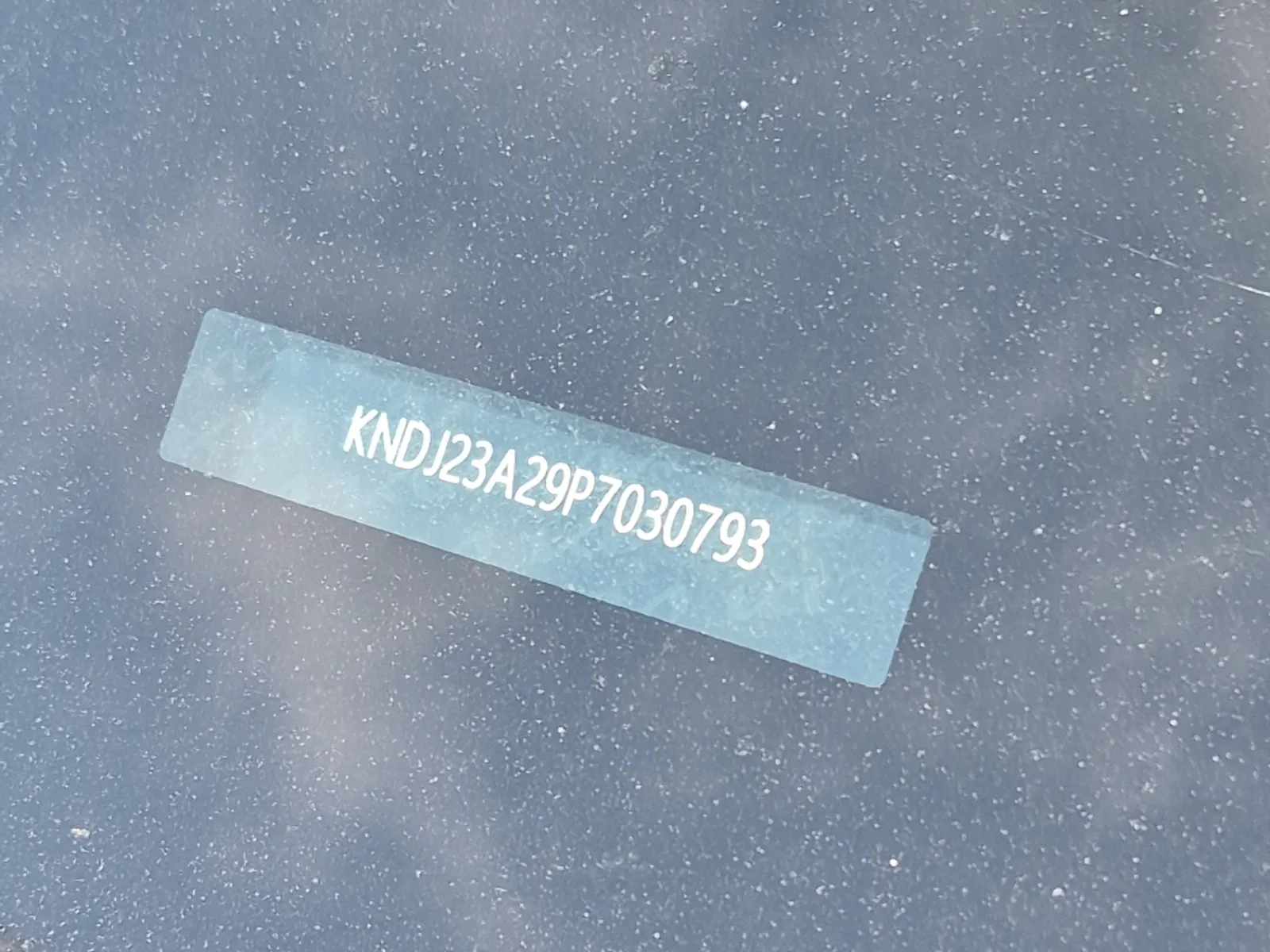 Dash VIN Plate Photo