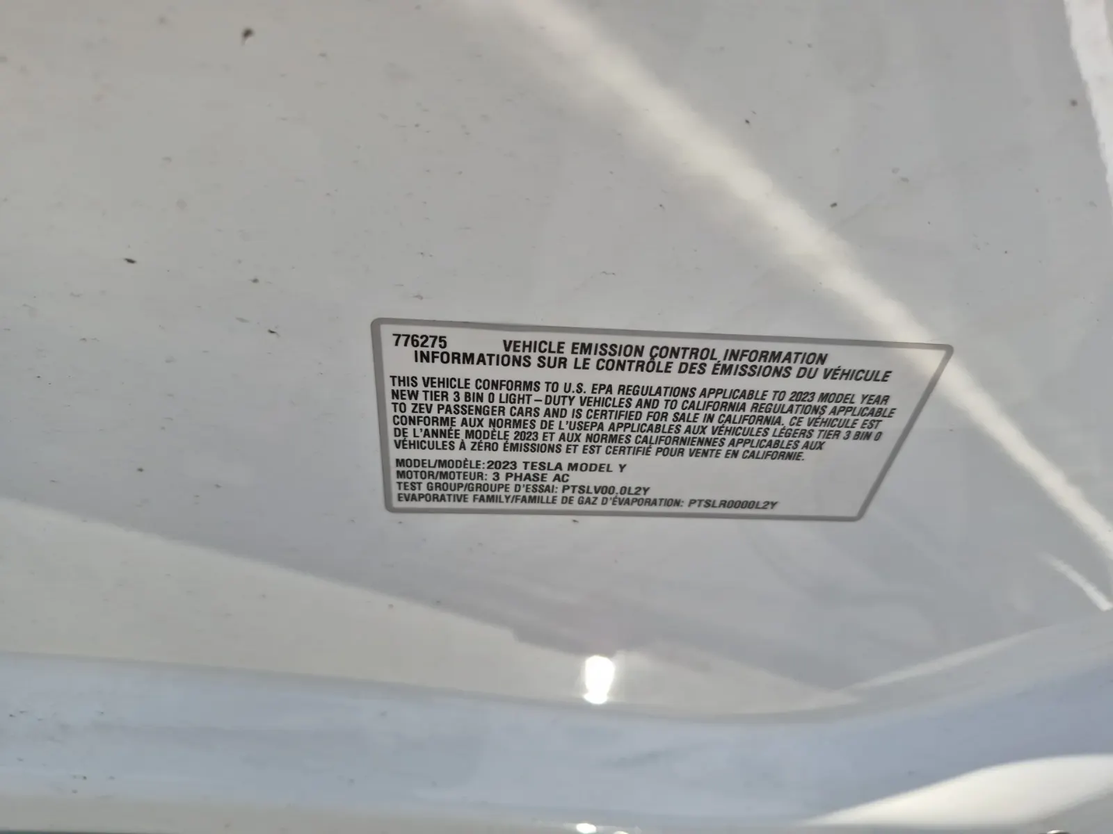 Emission Sticker Photo