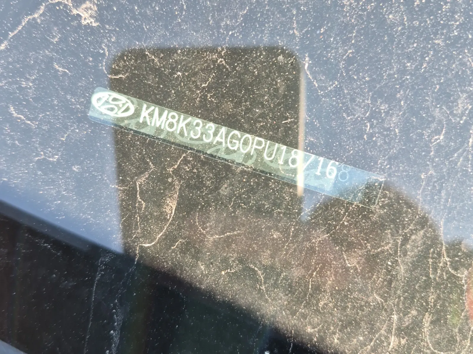Dash VIN Plate Photo