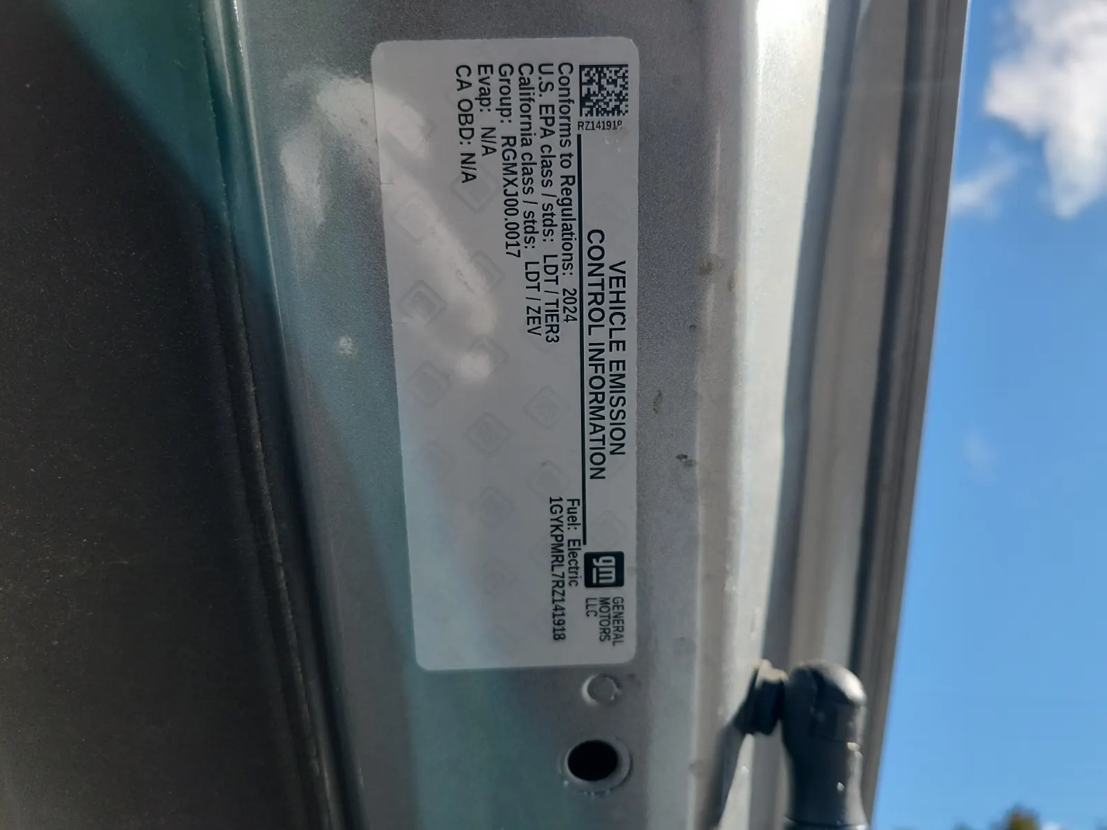 Emission Sticker Photo