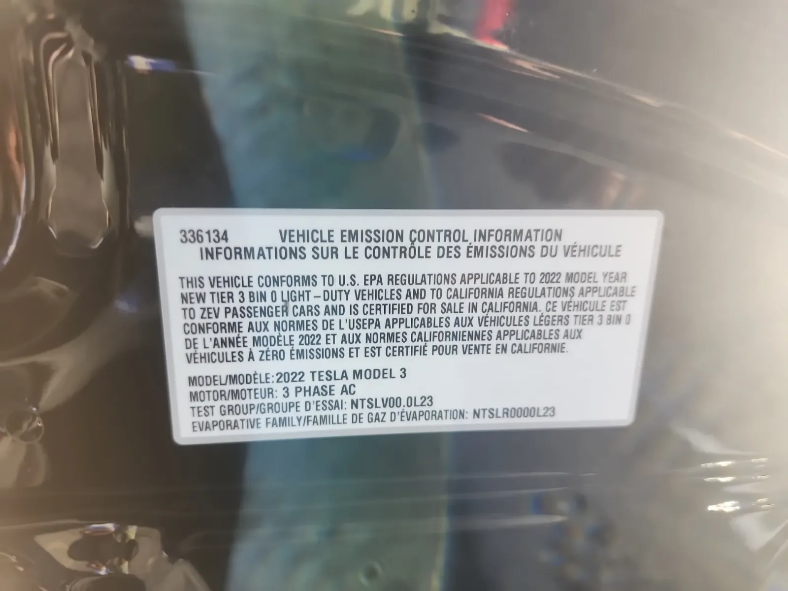 Emission Sticker Photo