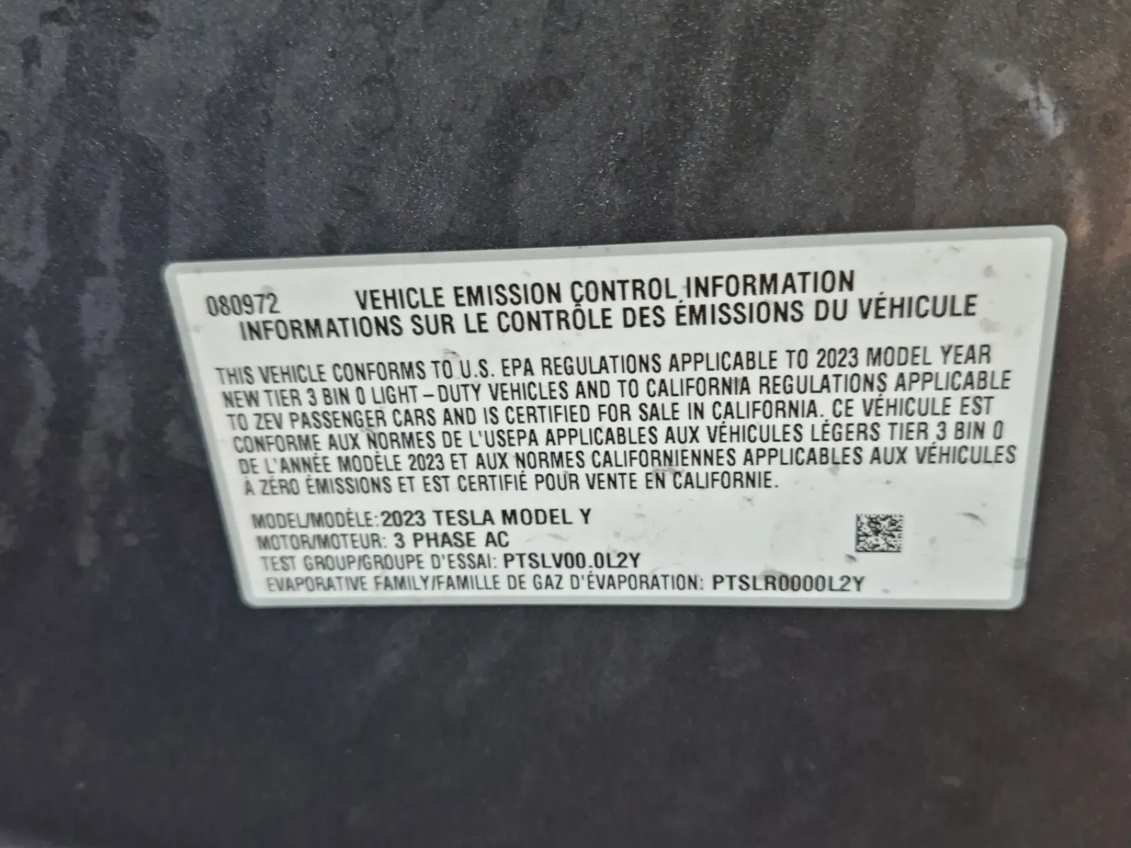 Emission Sticker Photo