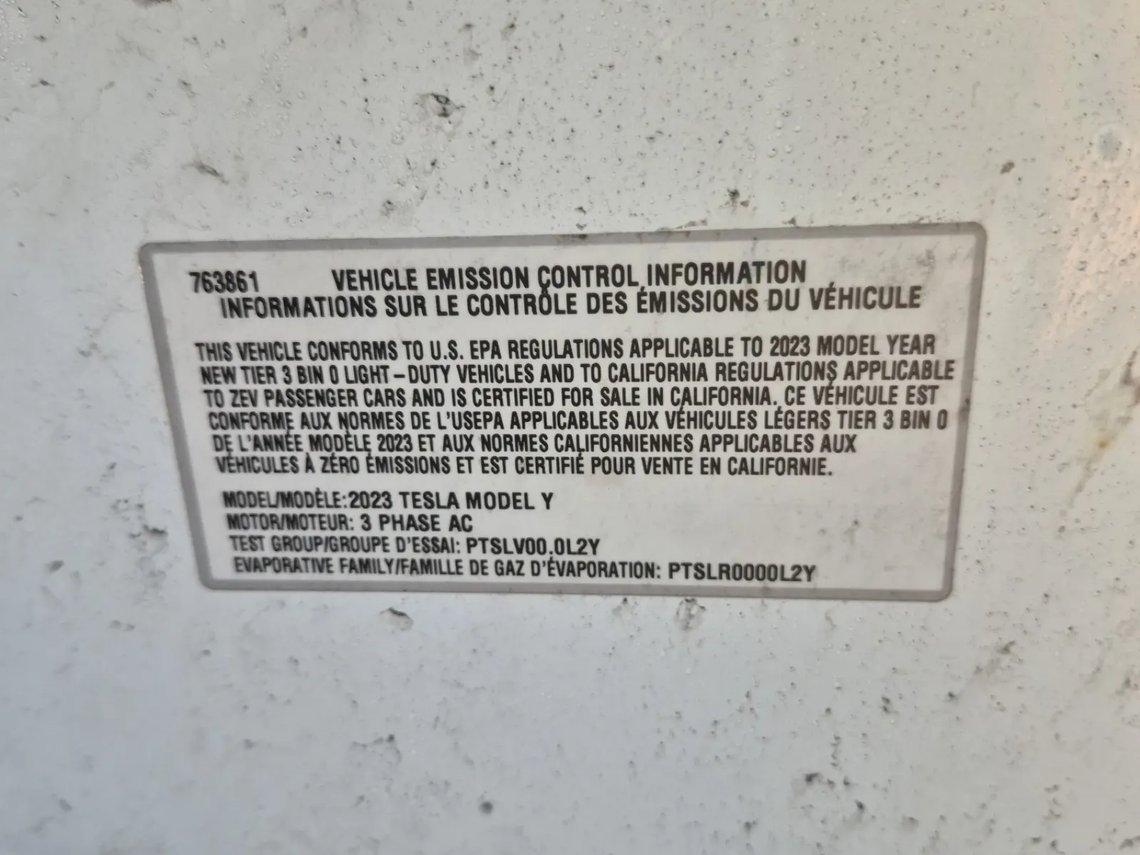 Emission Sticker Photo