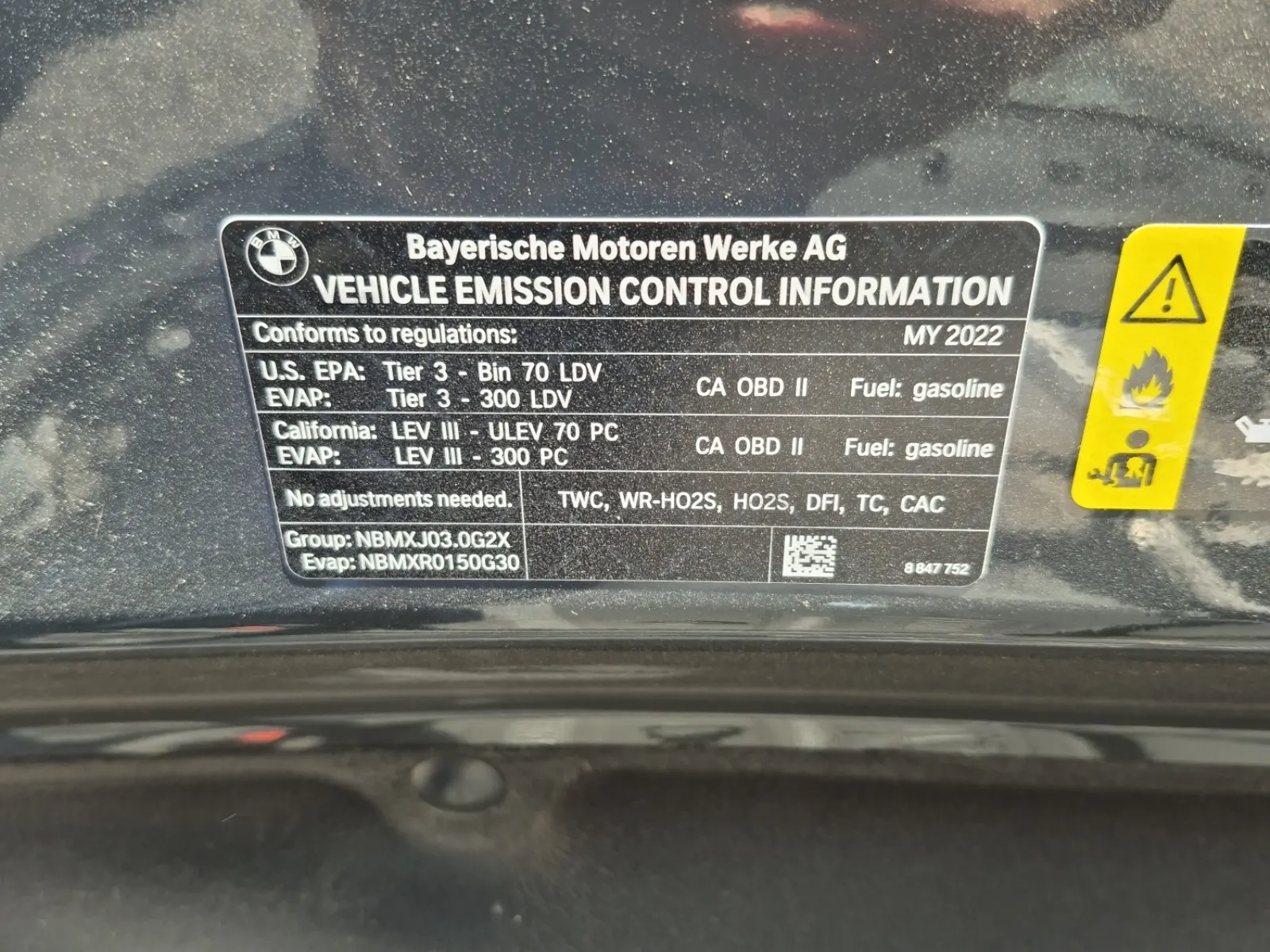 Emission Sticker Photo