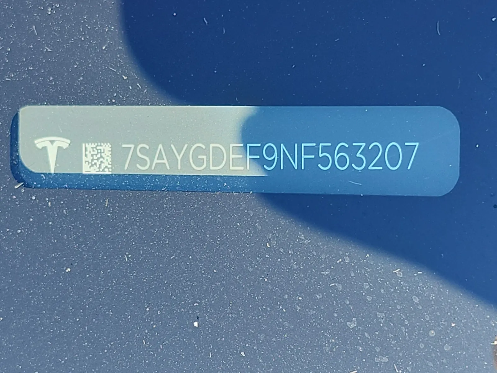 Dash VIN Plate Photo