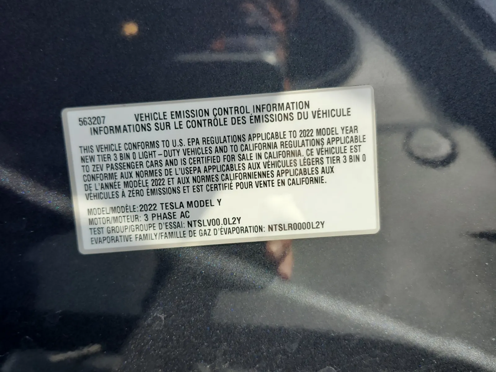 Emission Sticker Photo