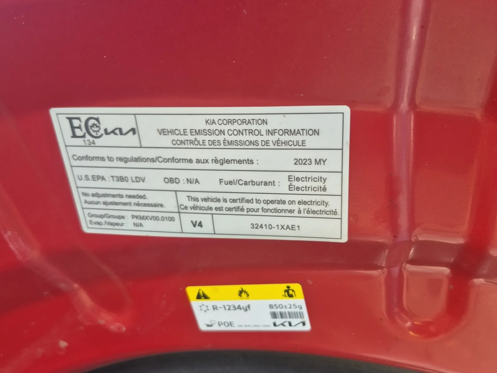 Emission Sticker Photo