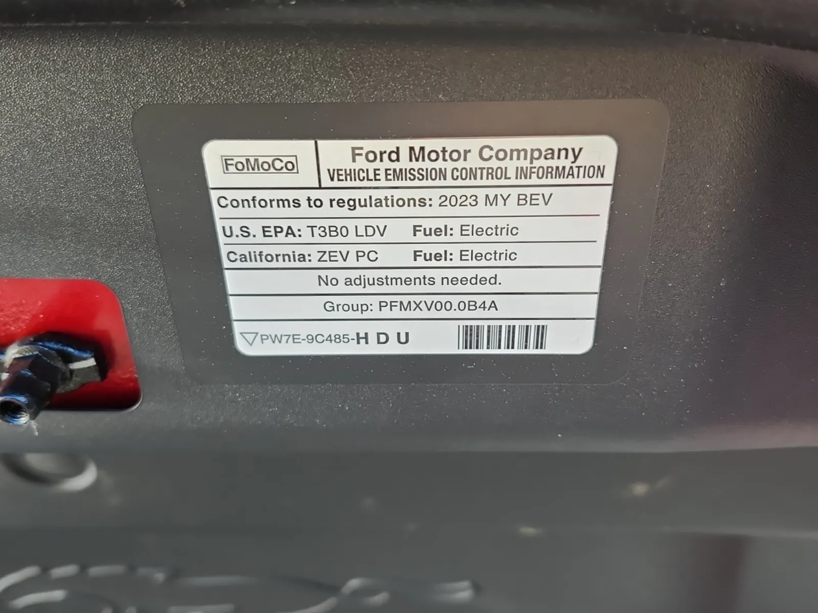 Emission Sticker Photo