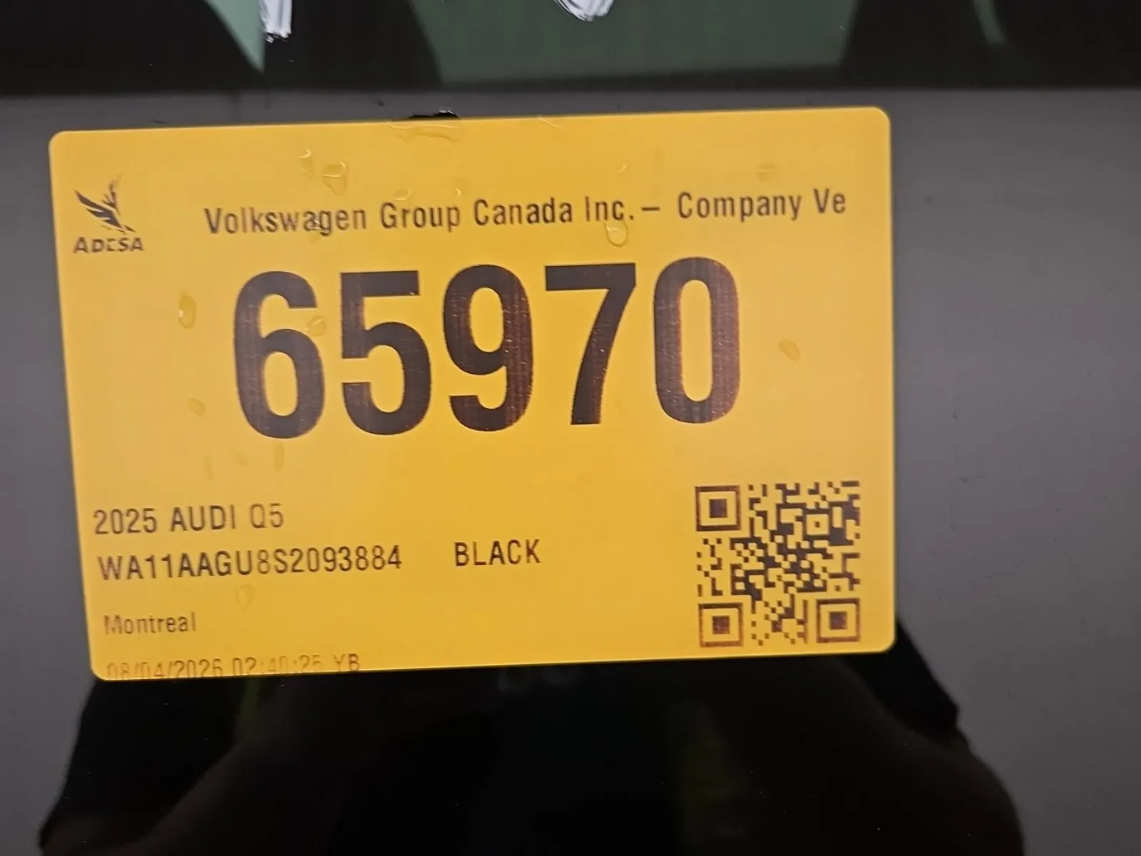 Inventory Label Photo