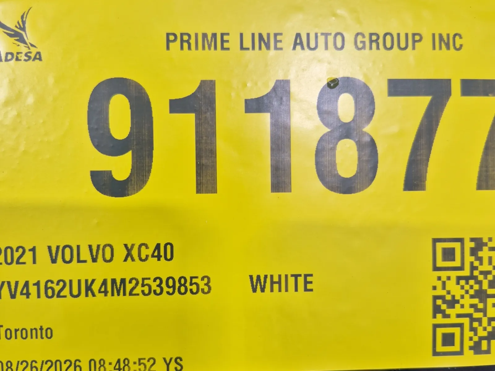 Inventory Label Photo