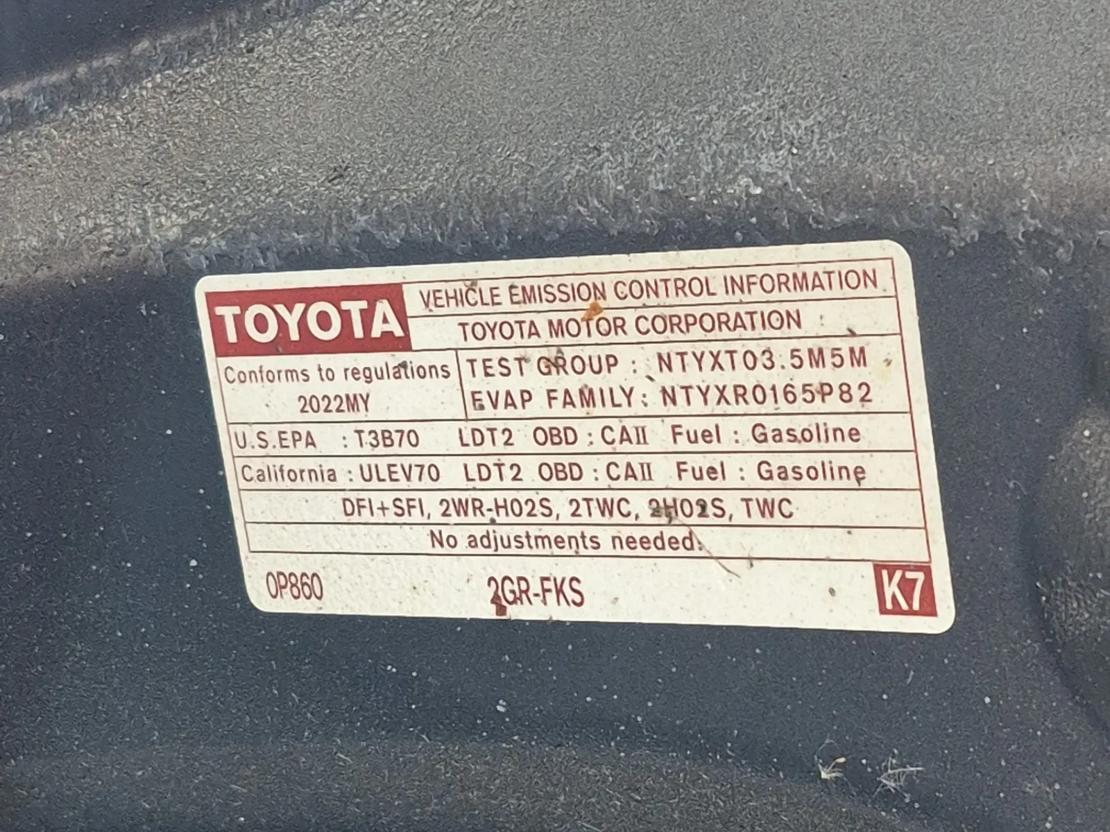 Emission Sticker Photo