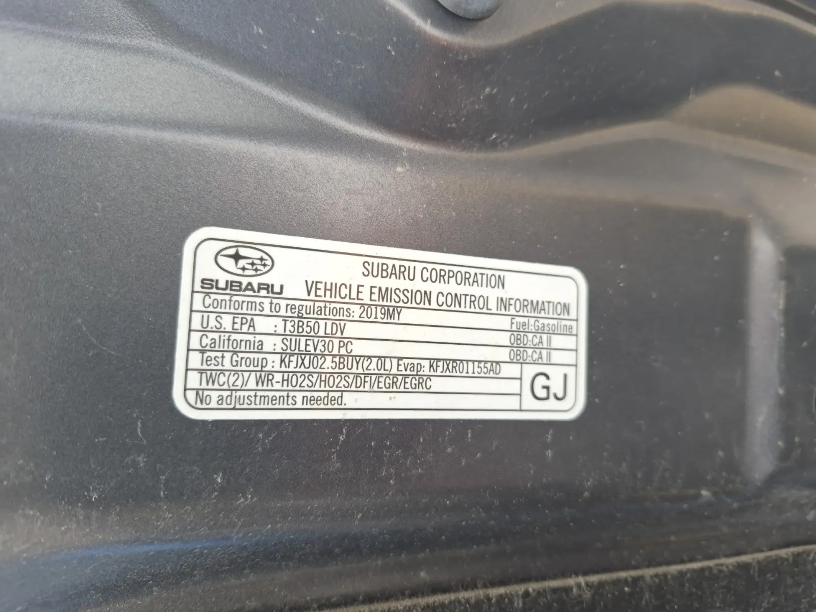 Emission Sticker Photo