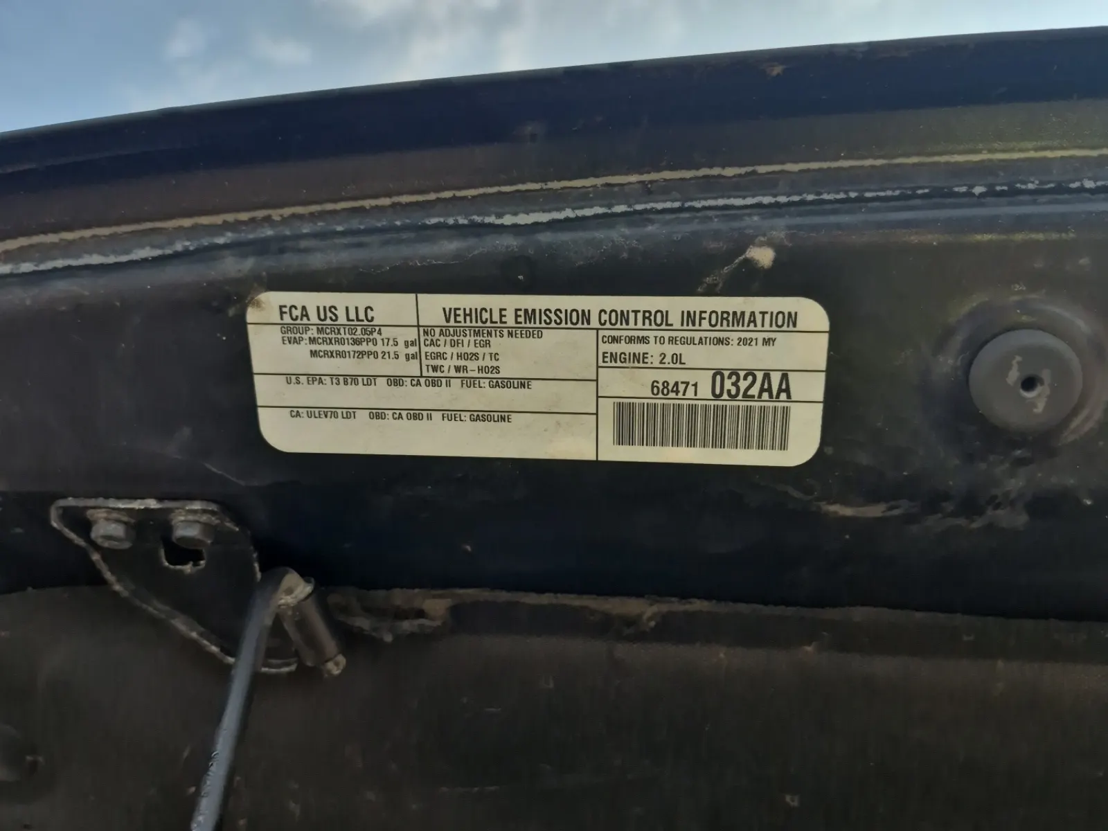 Emission Sticker Photo