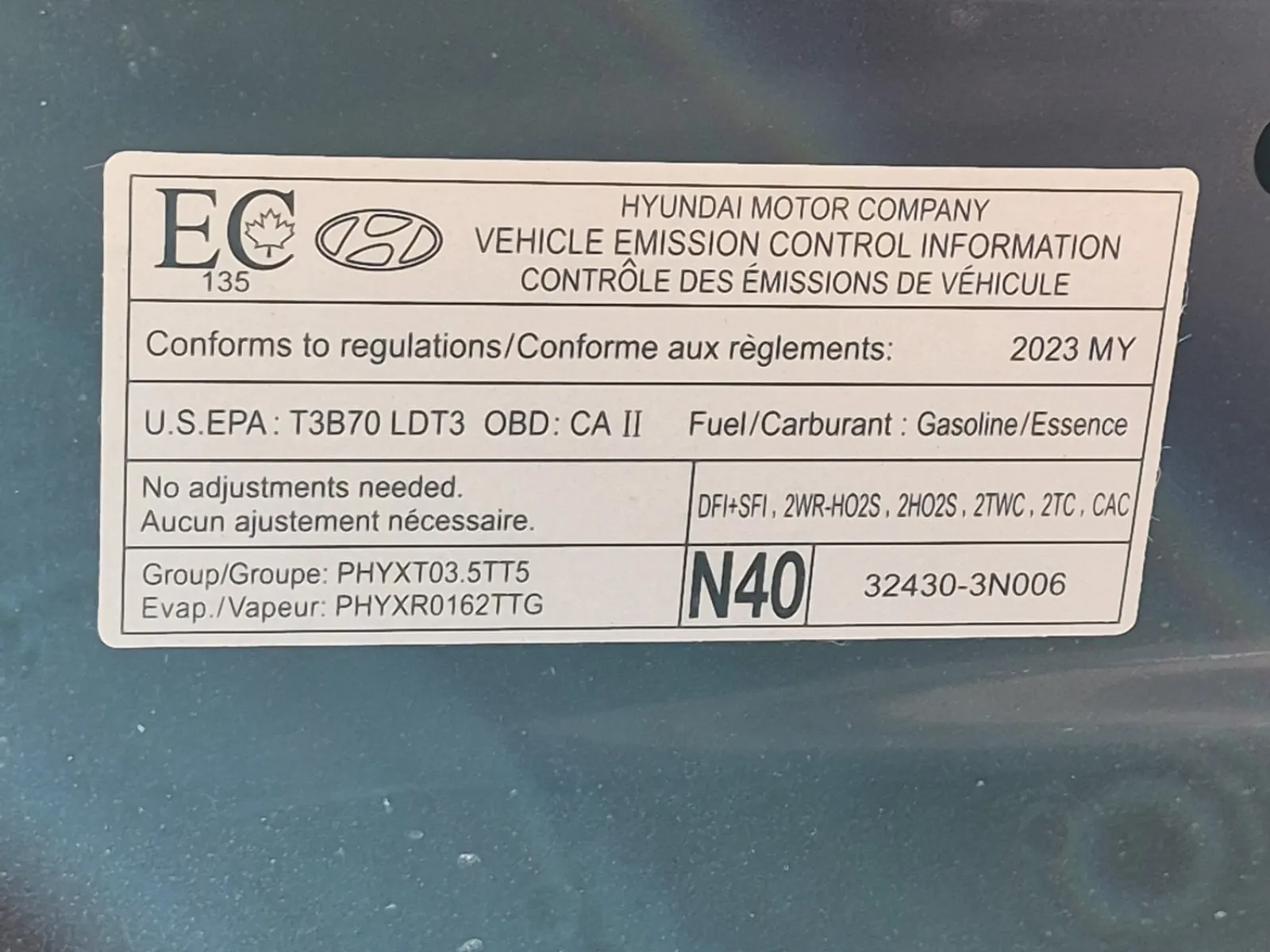 Emission Sticker Photo