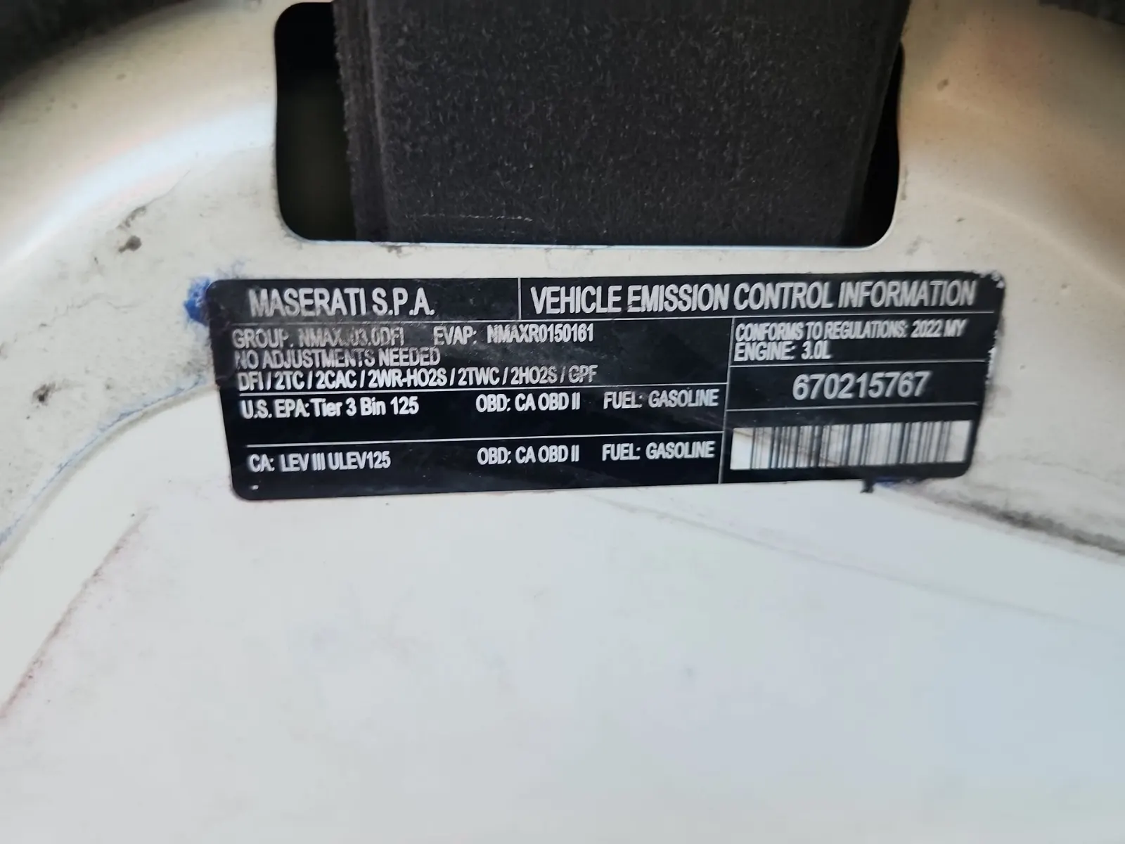 Emission Sticker Photo