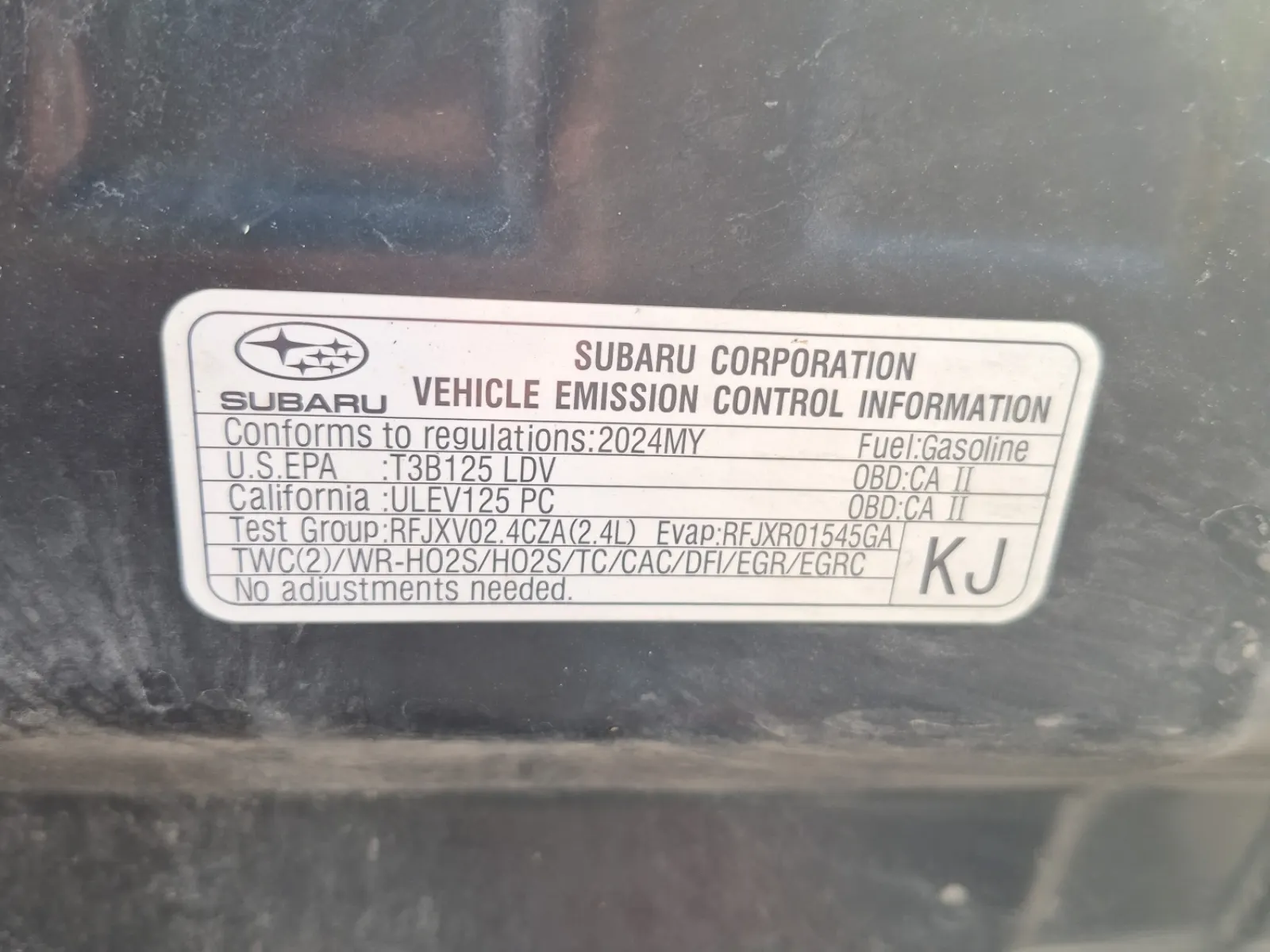 Emission Sticker Photo