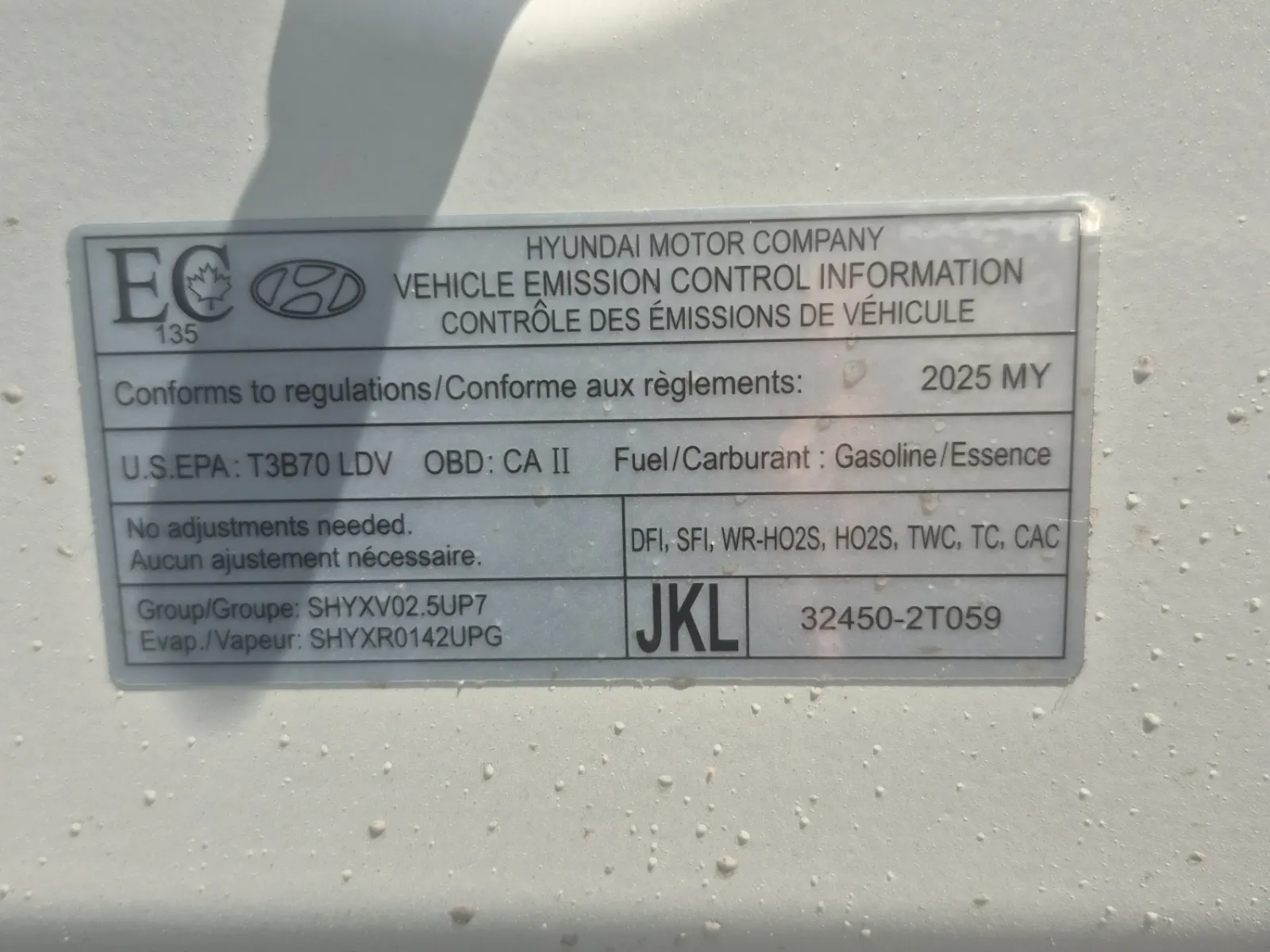 Emission Sticker Photo