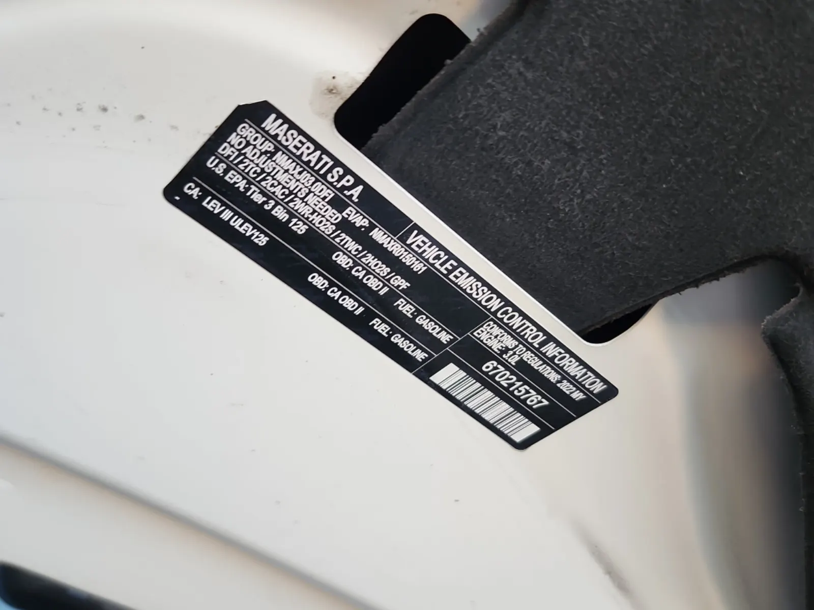 Emission Sticker Photo