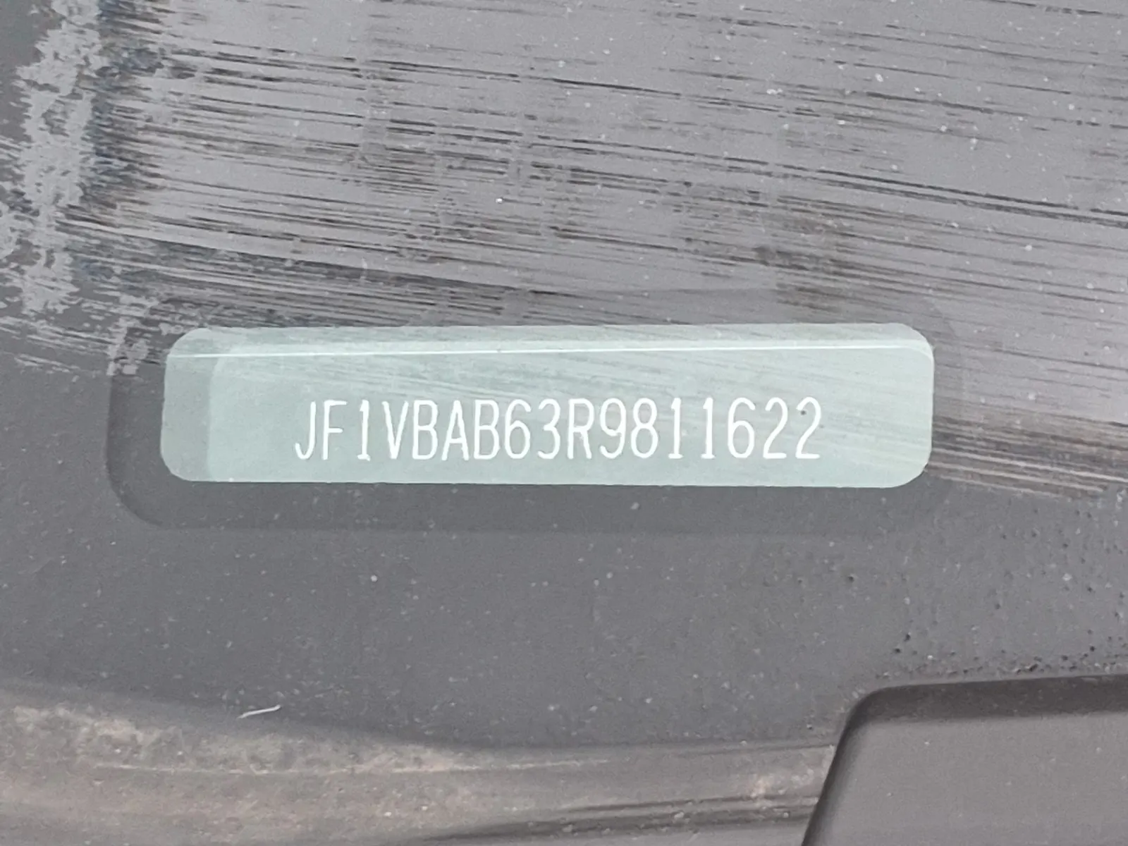 Dash VIN Plate Photo