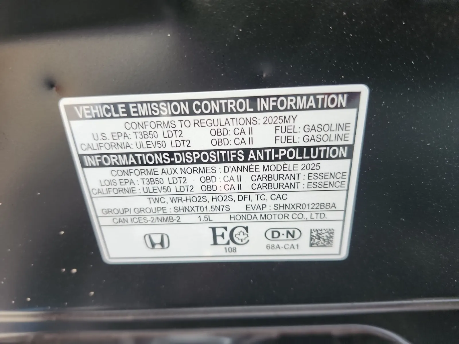 Emission Sticker Photo