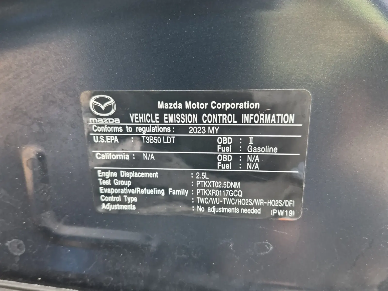 Emission Sticker Photo