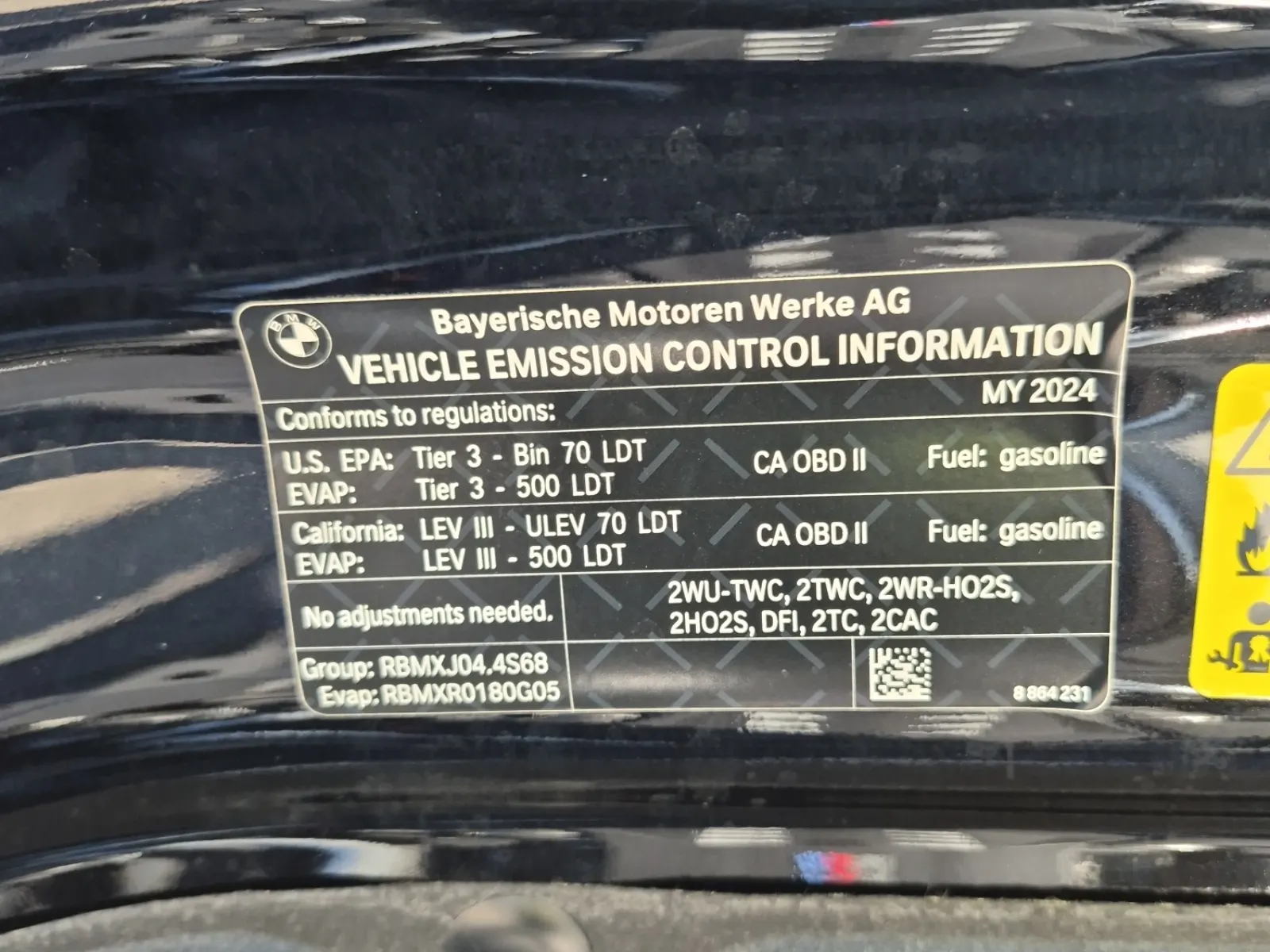 Emission Sticker Photo