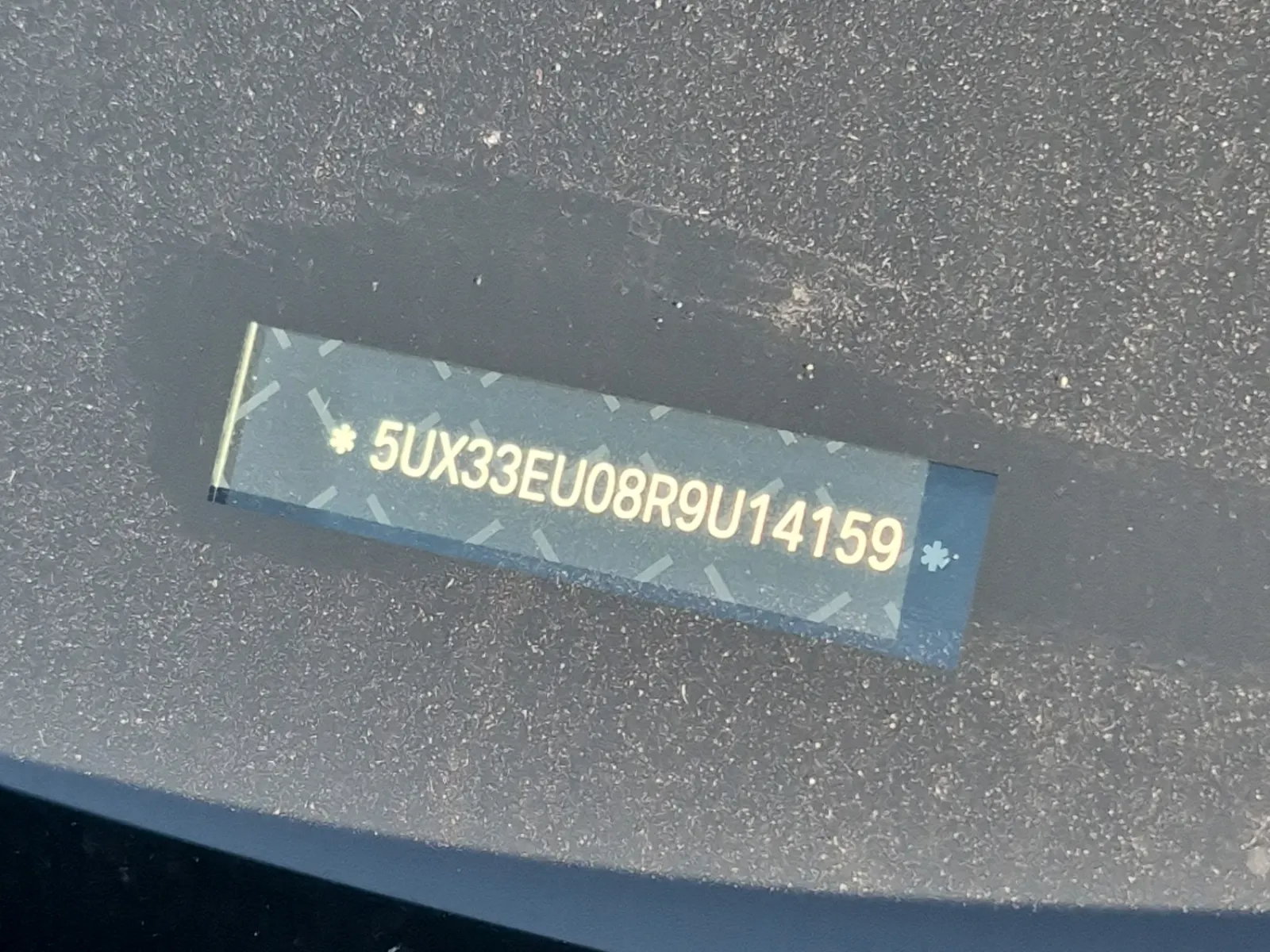 Dash VIN Plate Photo
