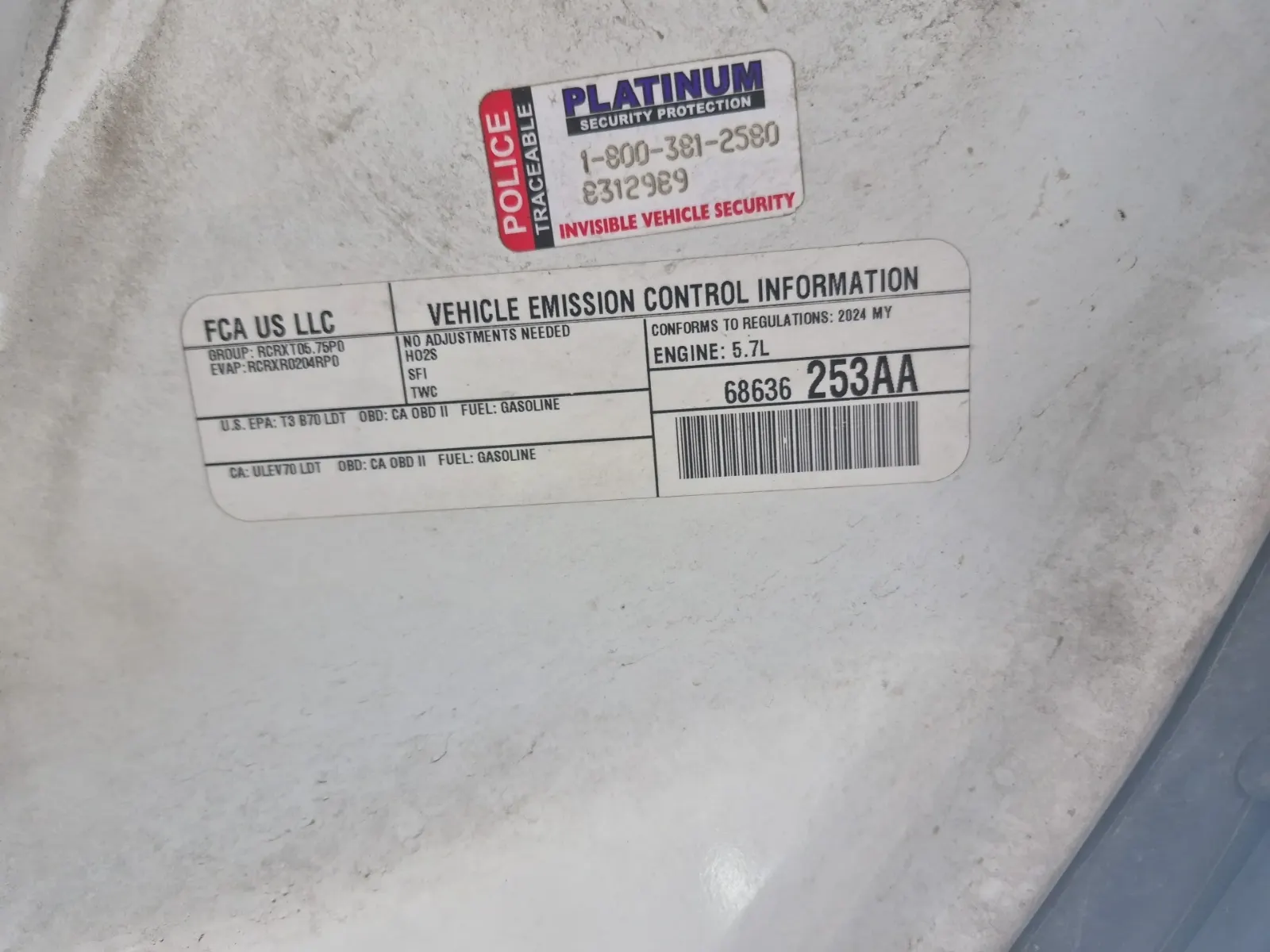 Emission Sticker Photo
