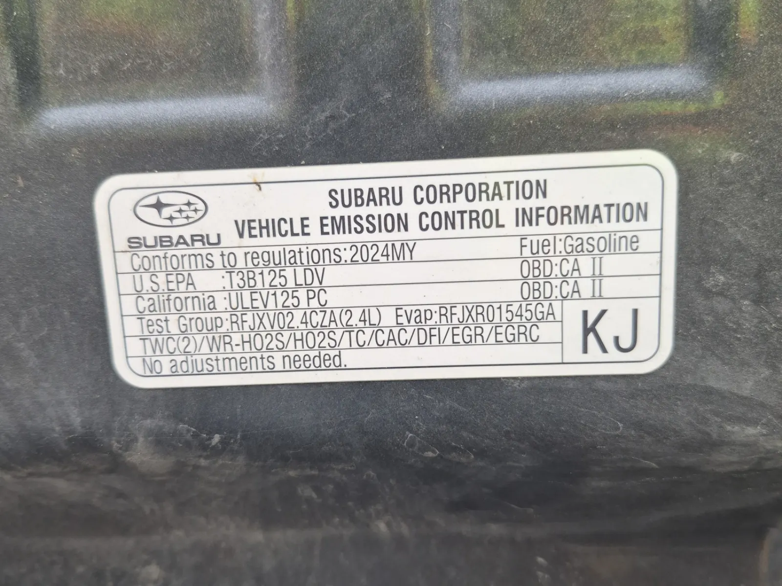 Emission Sticker Photo