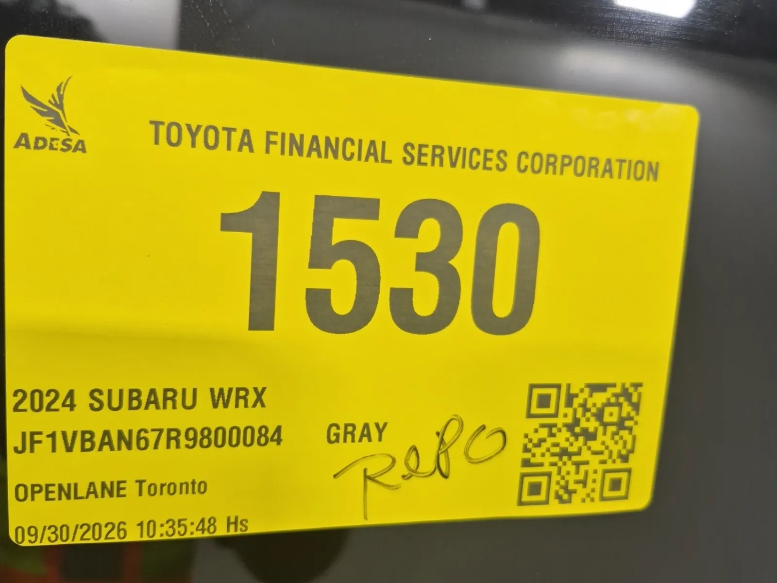 Inventory Label Photo