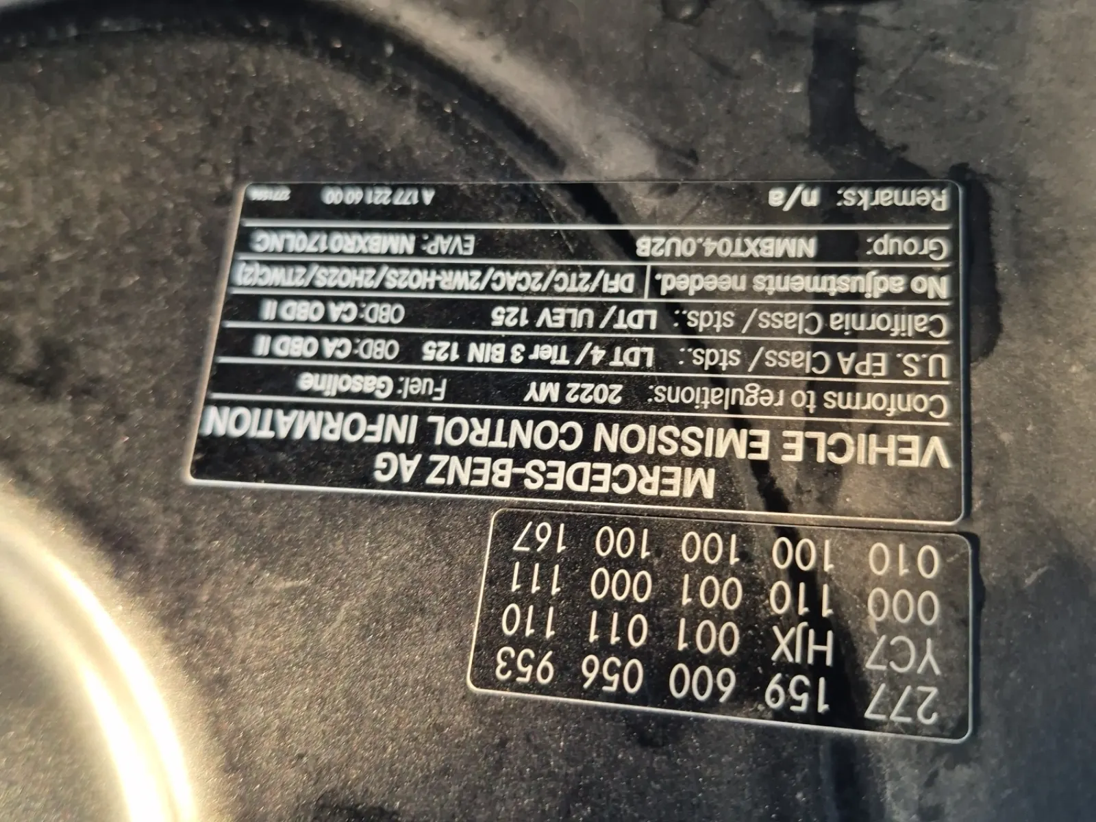 Emission Sticker Photo