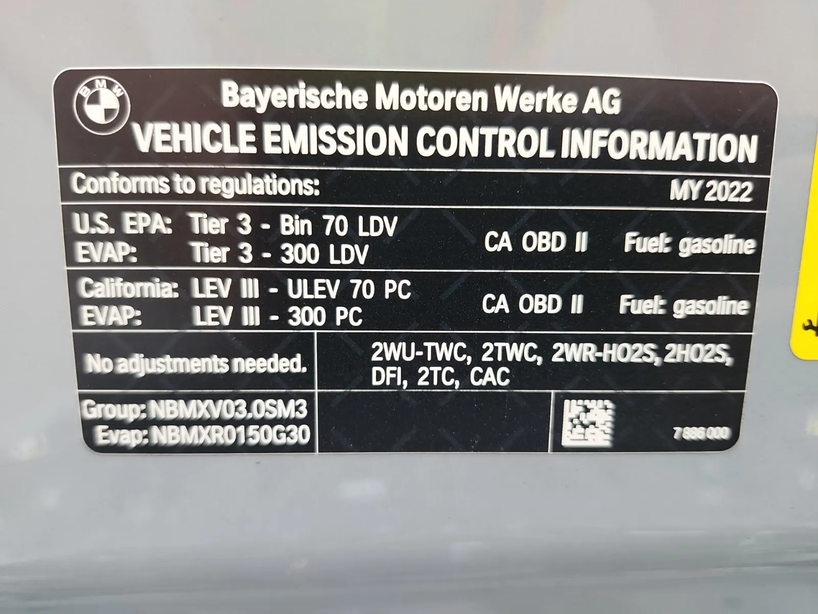Emission Sticker Photo