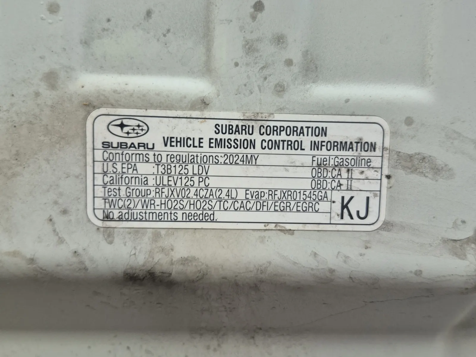 Emission Sticker Photo