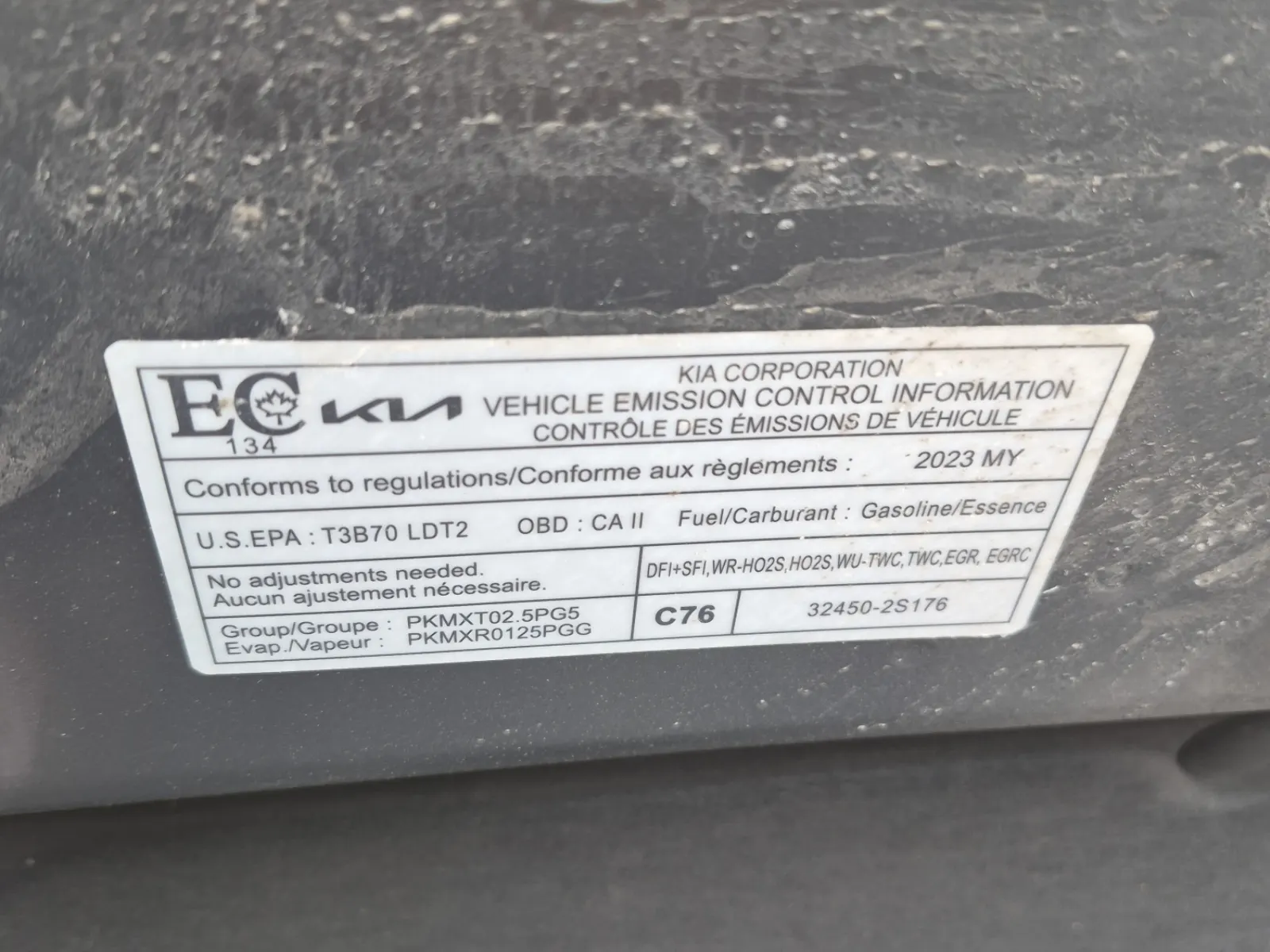 Emission Sticker Photo