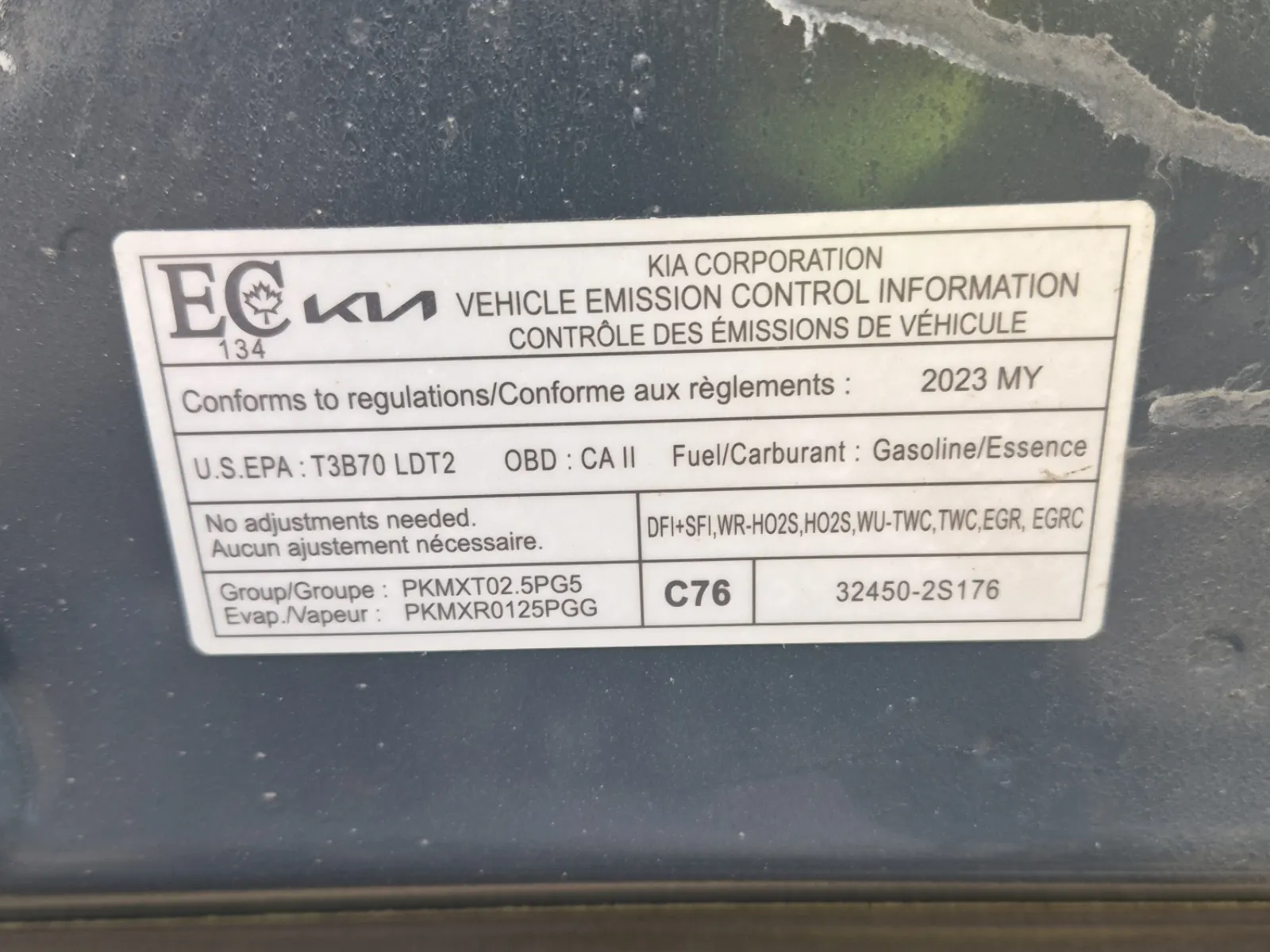 Emission Sticker Photo