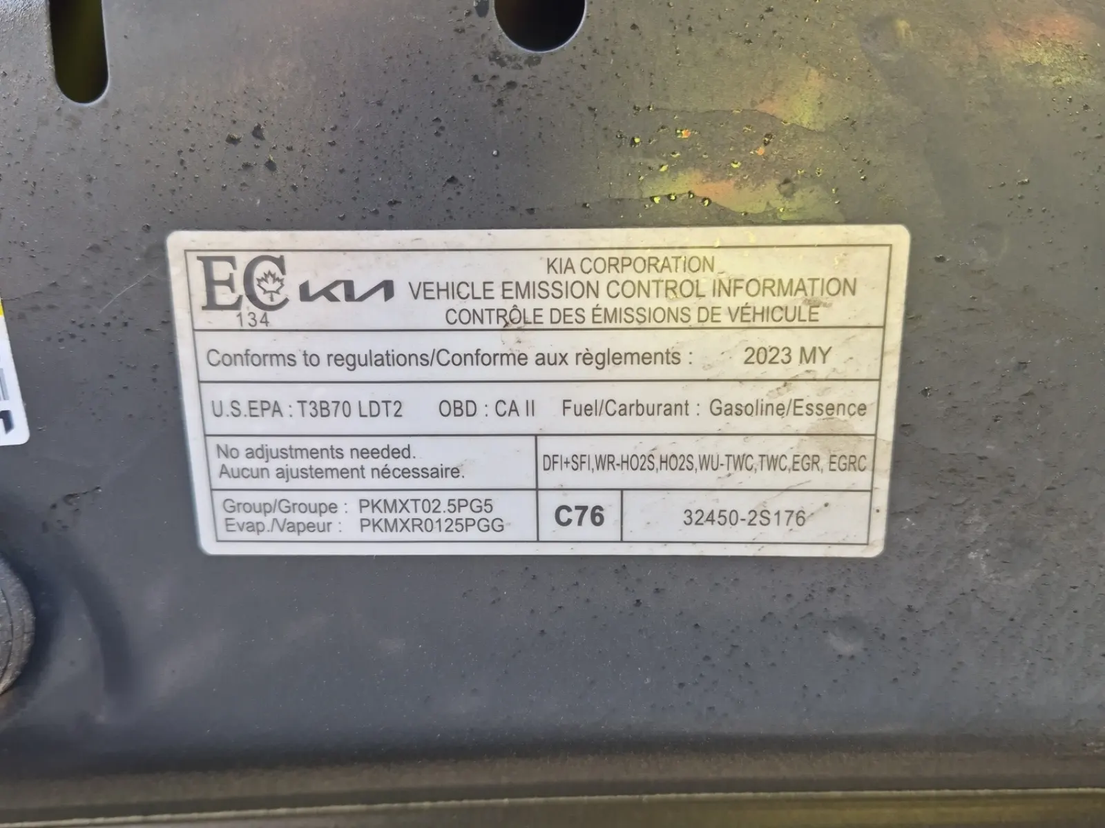Emission Sticker Photo