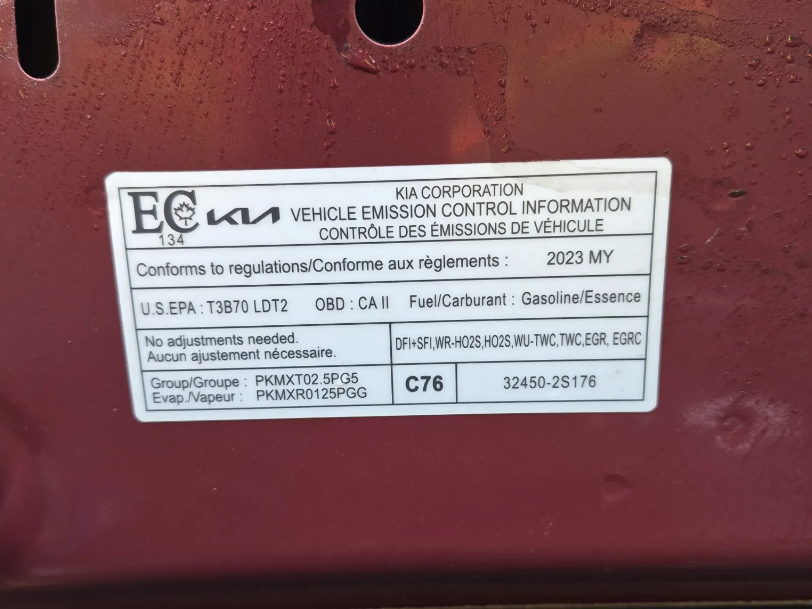 Emission Sticker Photo