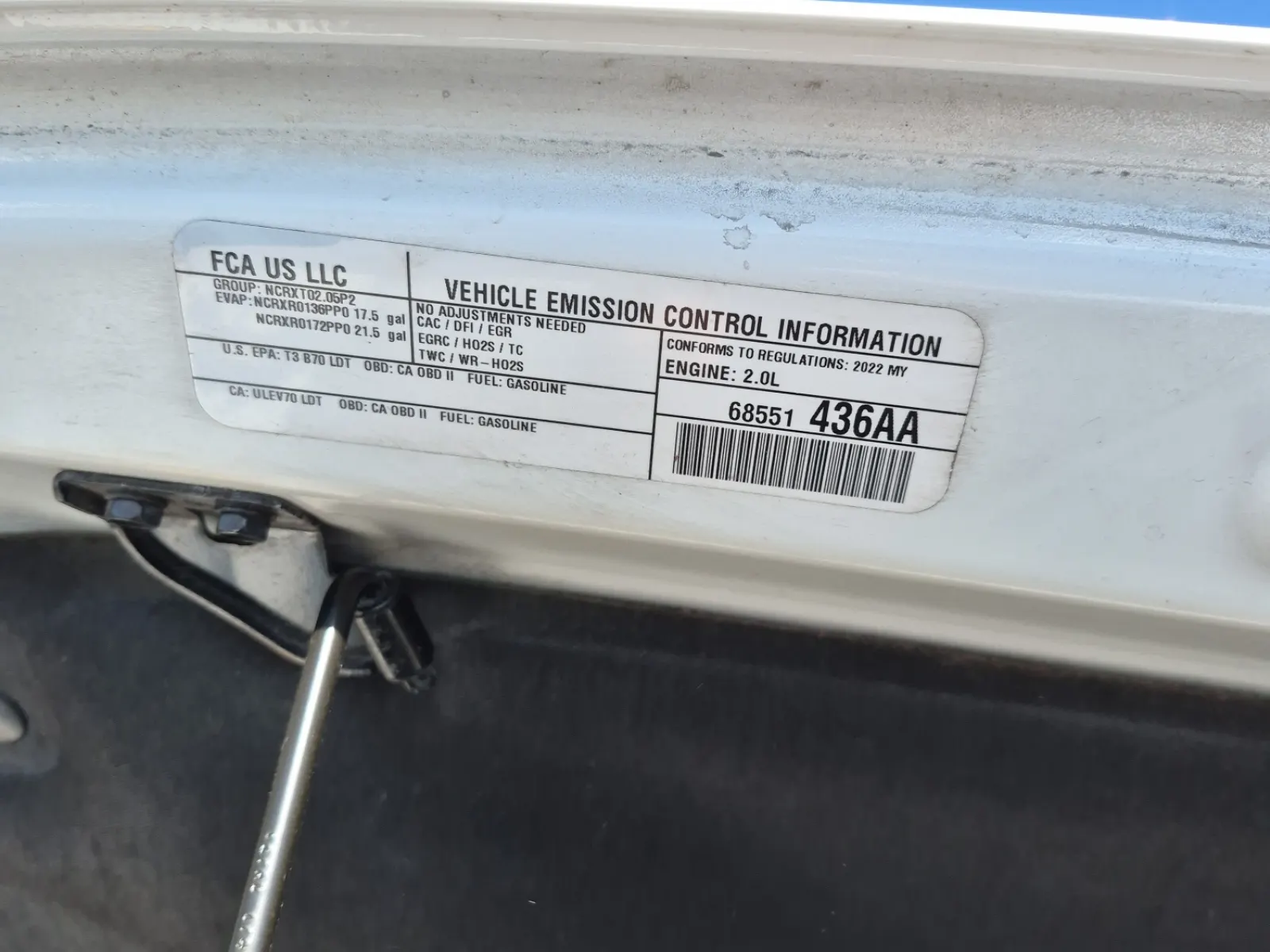 Emission Sticker Photo