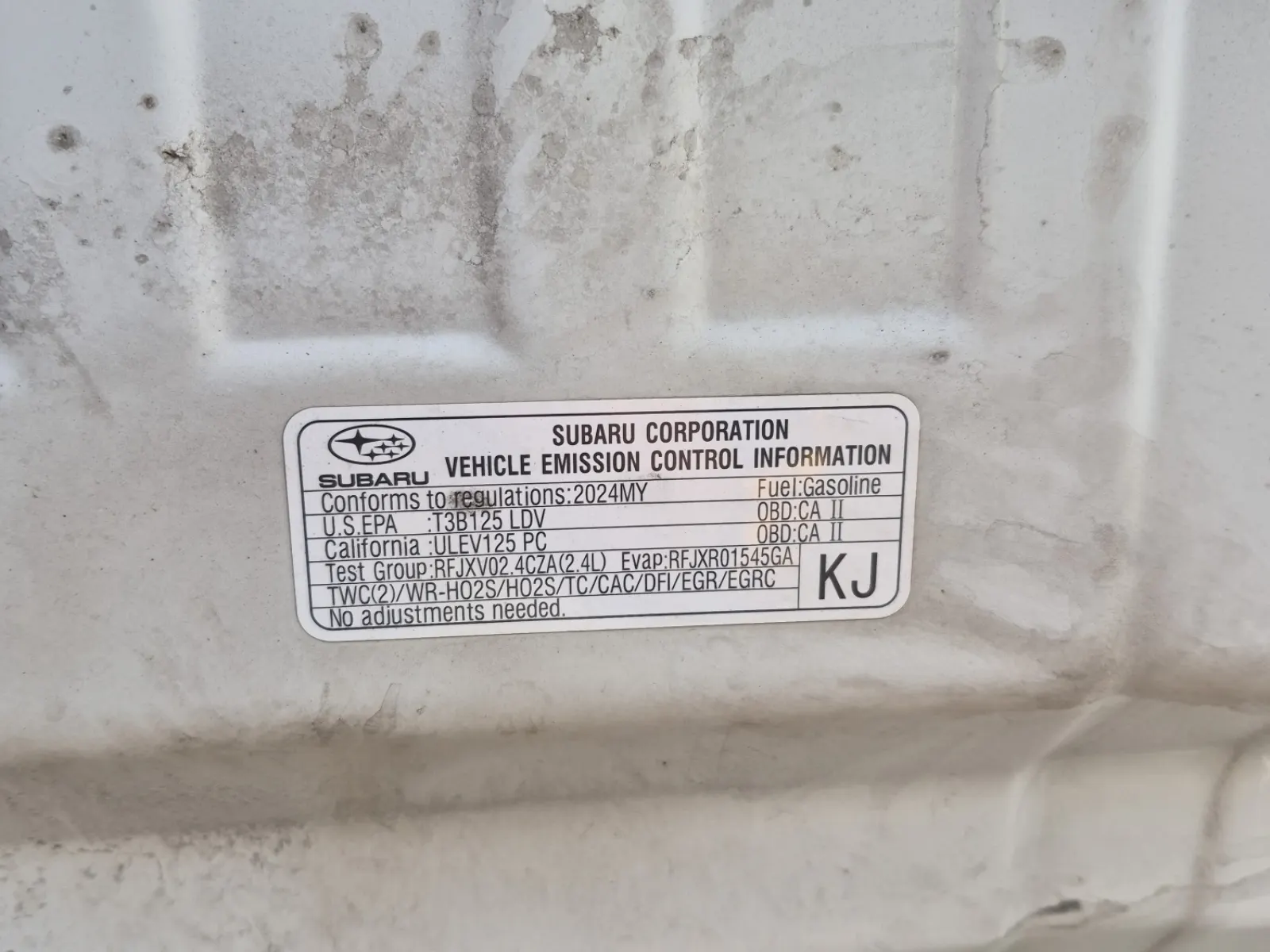 Emission Sticker Photo