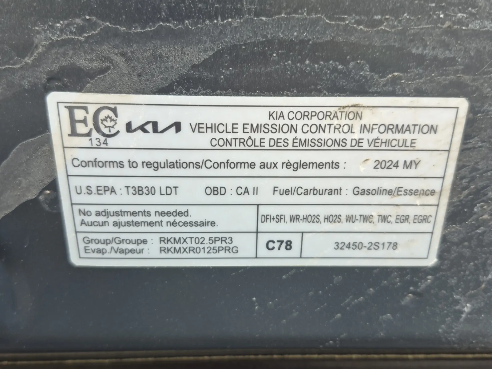 Emission Sticker Photo