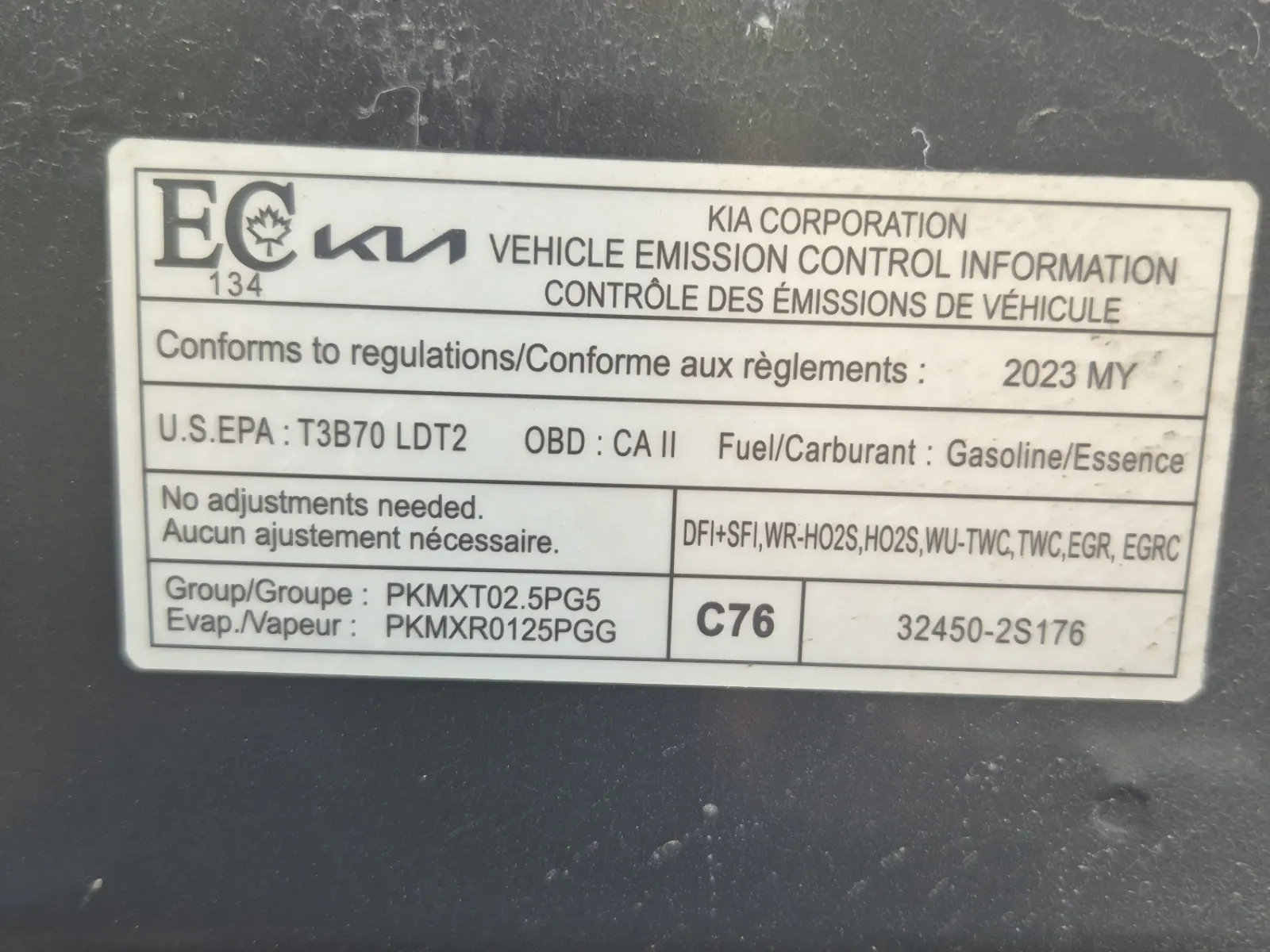 Emission Sticker Photo