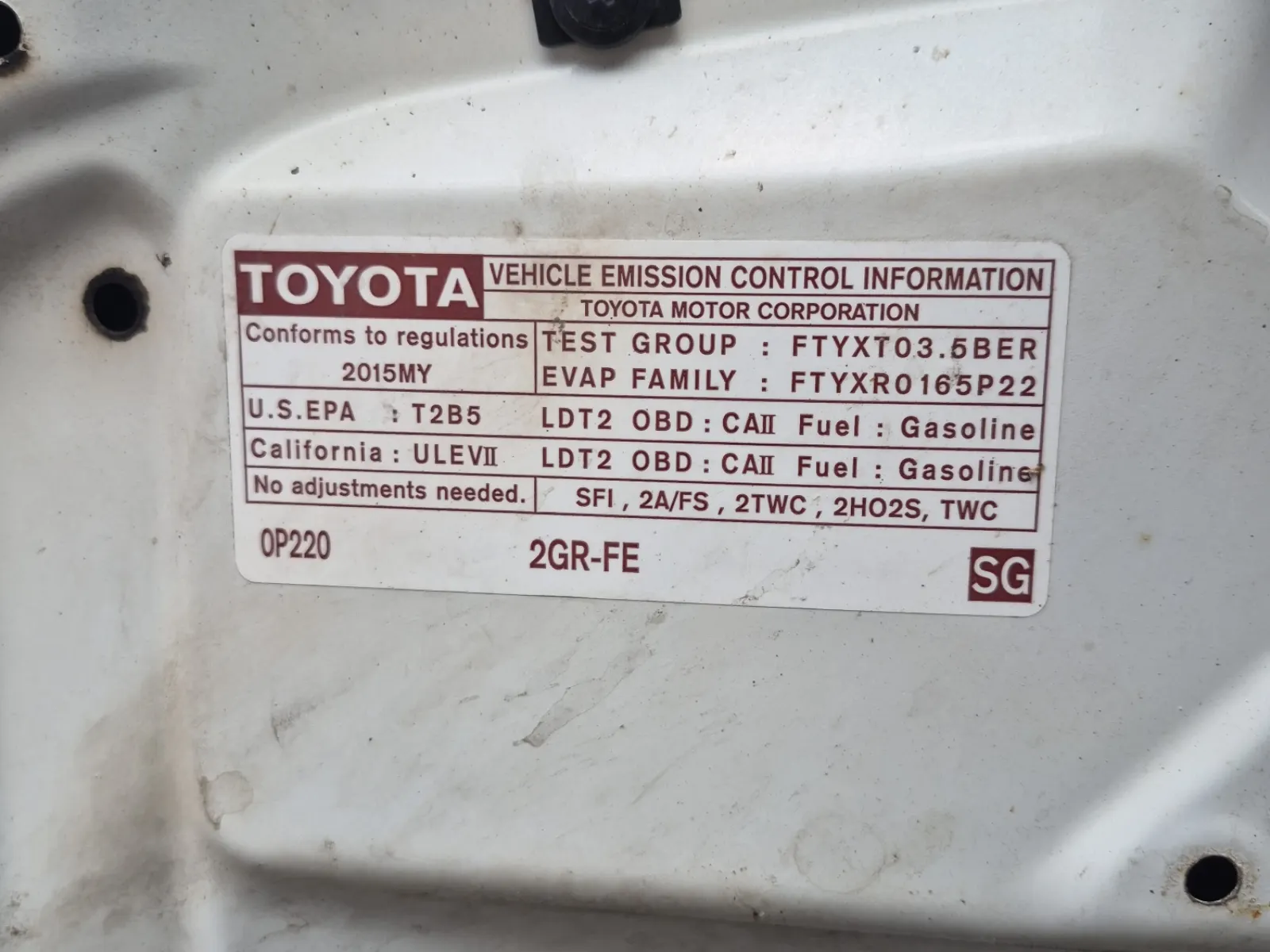 Emission Sticker Photo