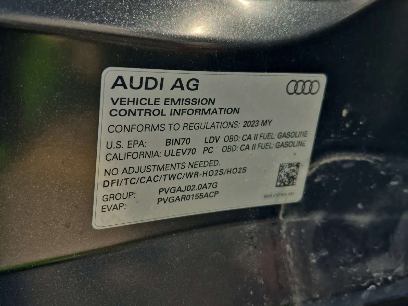 Emission Sticker Photo