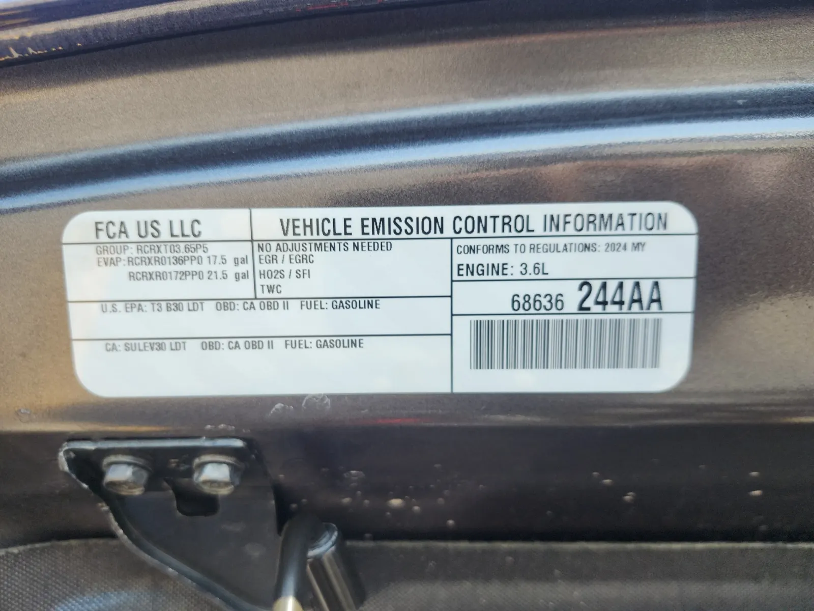 Emission Sticker Photo