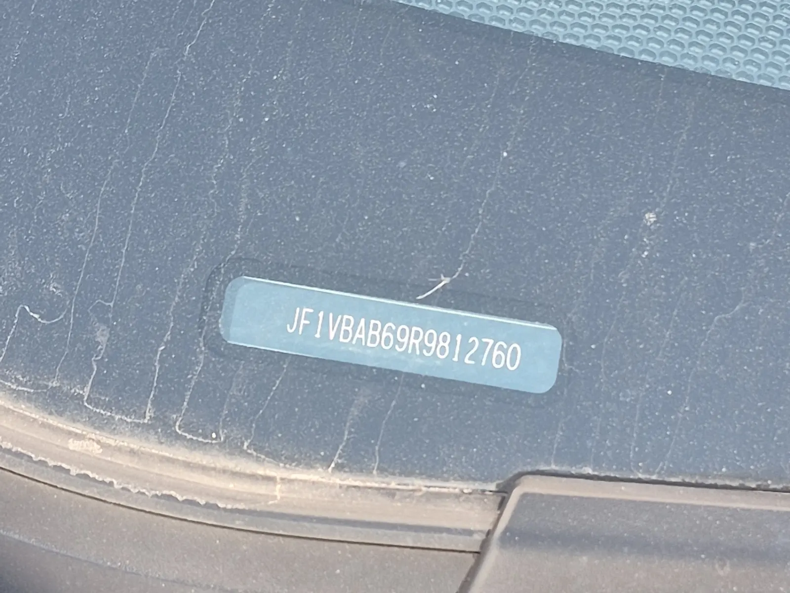 Dash VIN Plate Photo